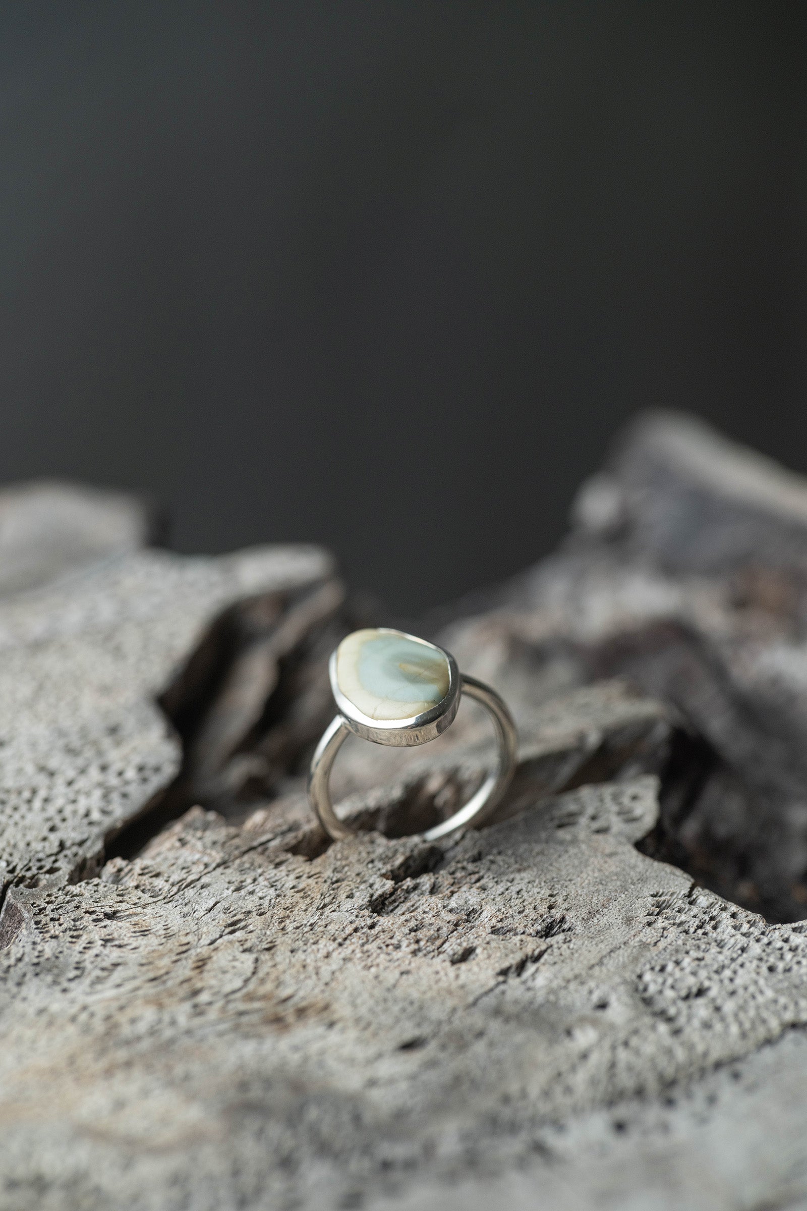 silver ring 2mm jasper
