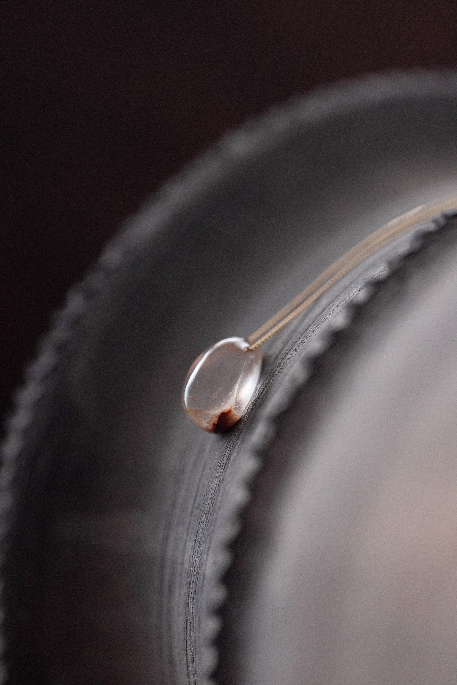 18K necklace ( tangerine quartz )