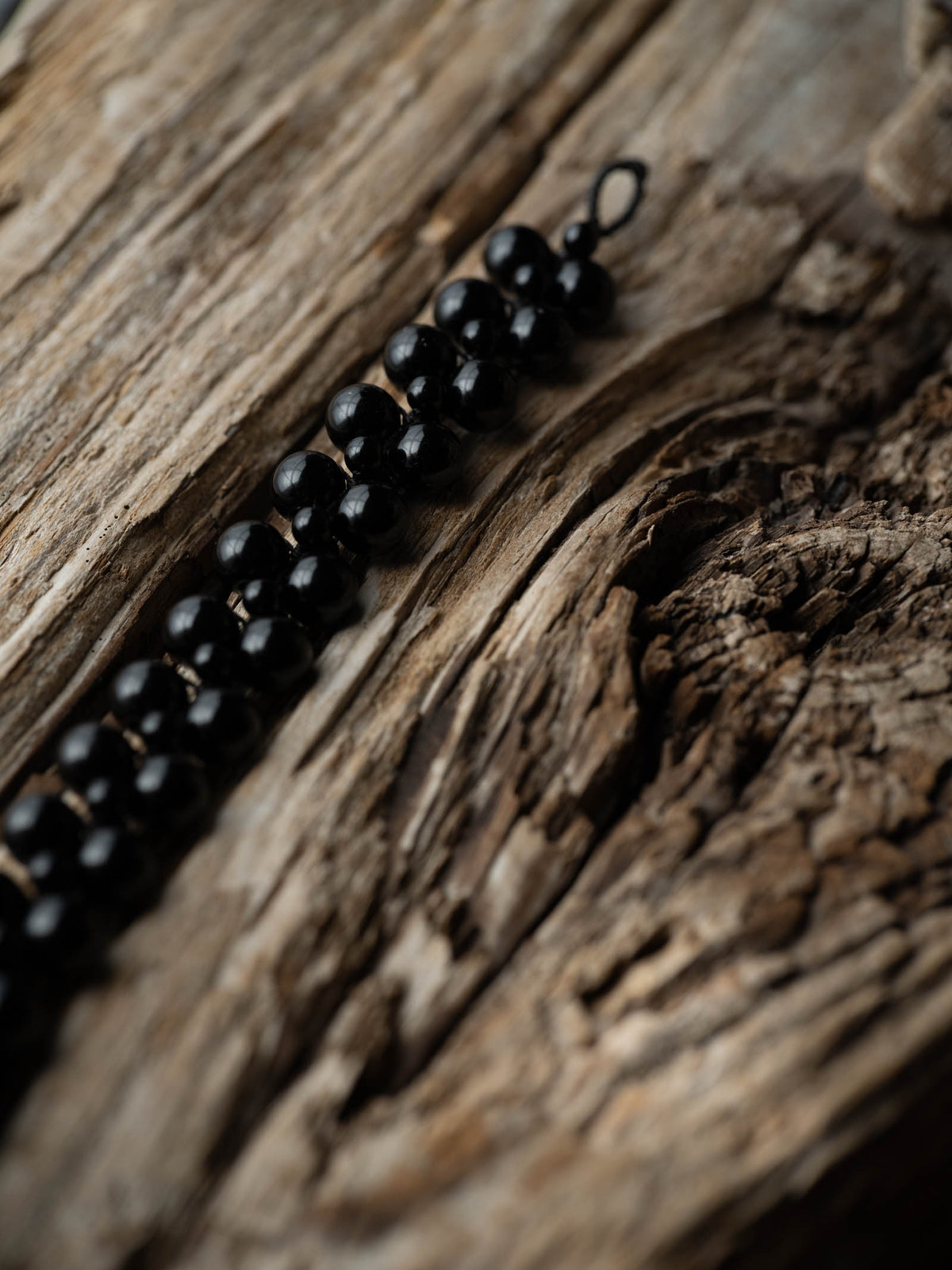 onyx beads bracelet flat