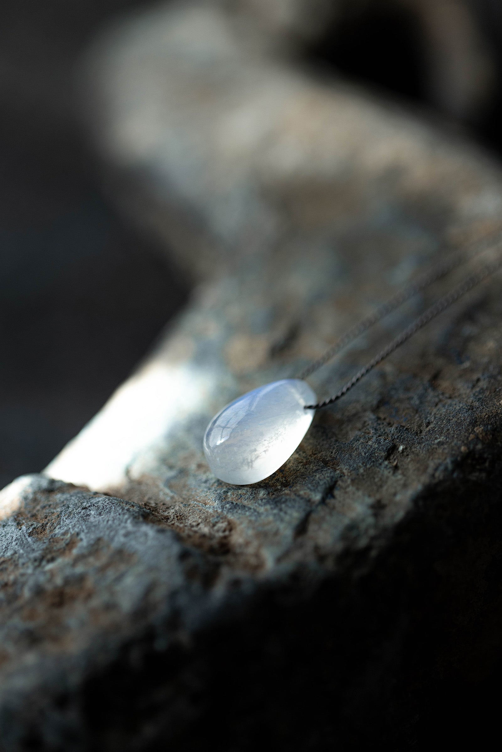 silk cord necklace (elestial quartz)