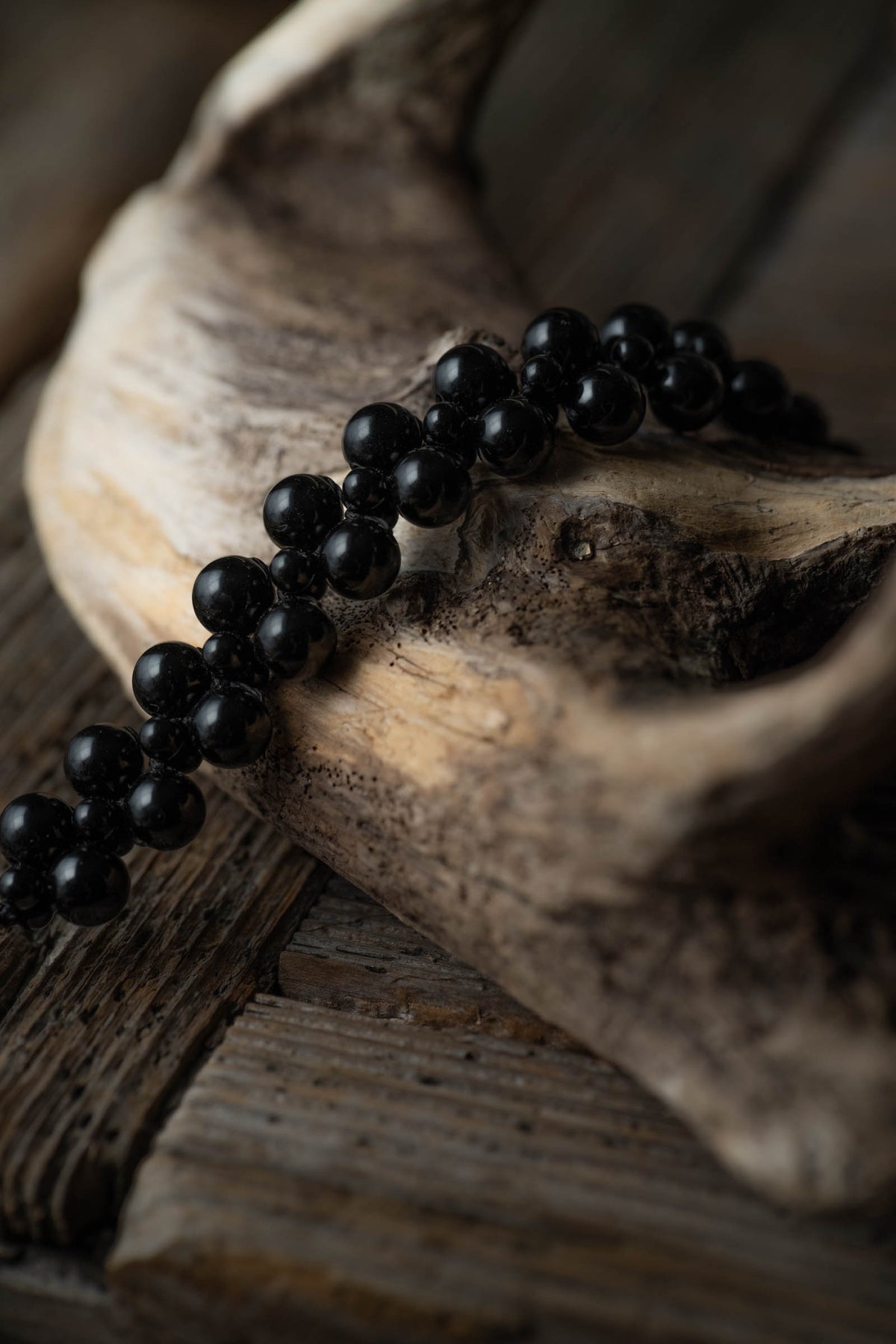 onyx beads bracelet flat