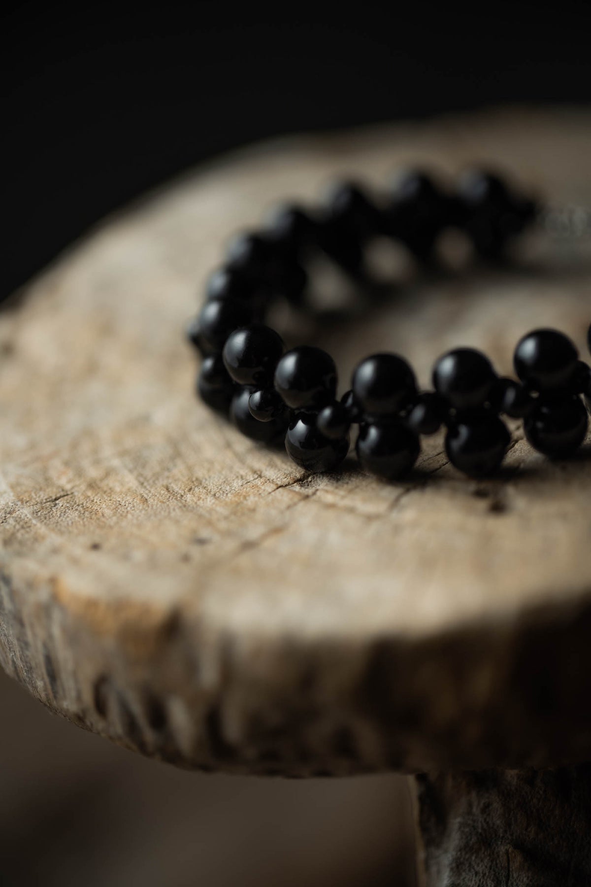 onyx beads bracelet flat