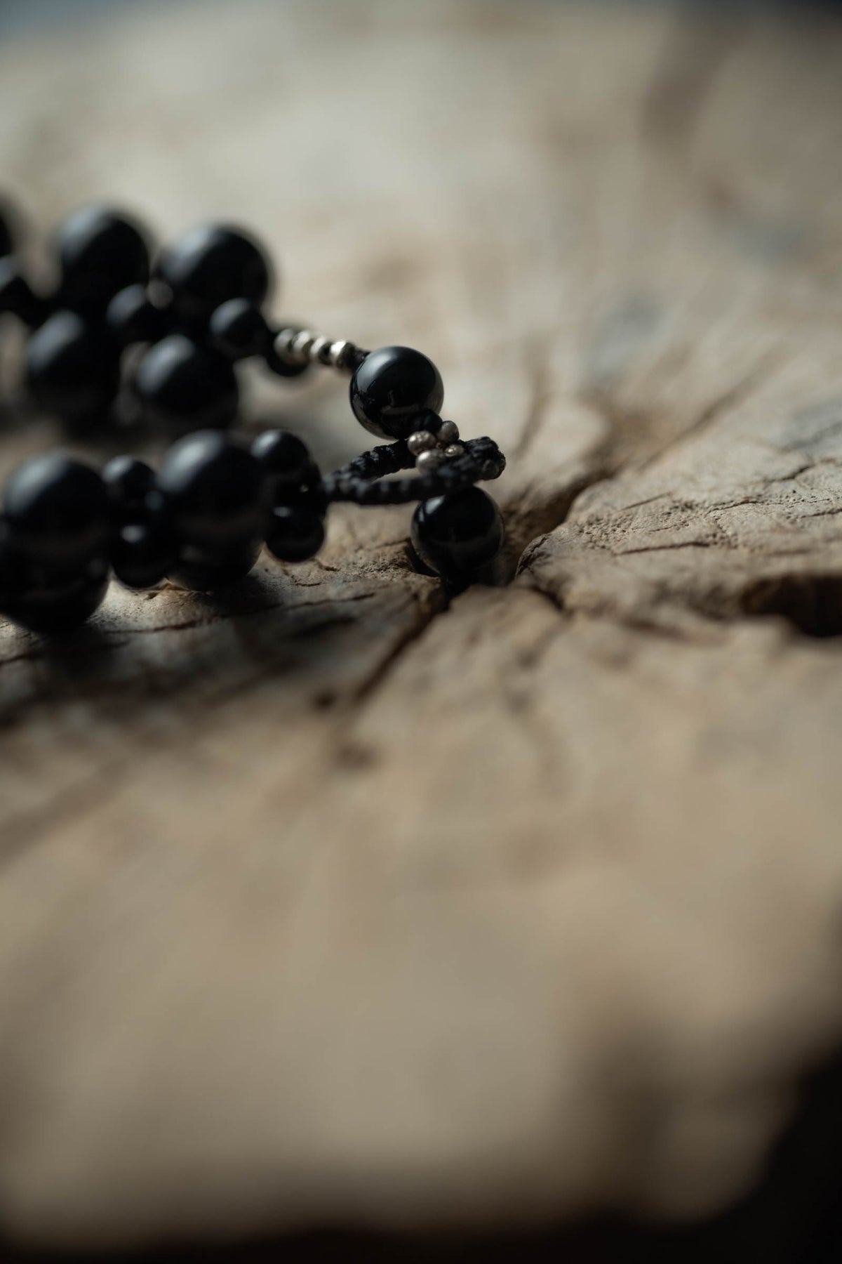onyx beads bracelet flat
