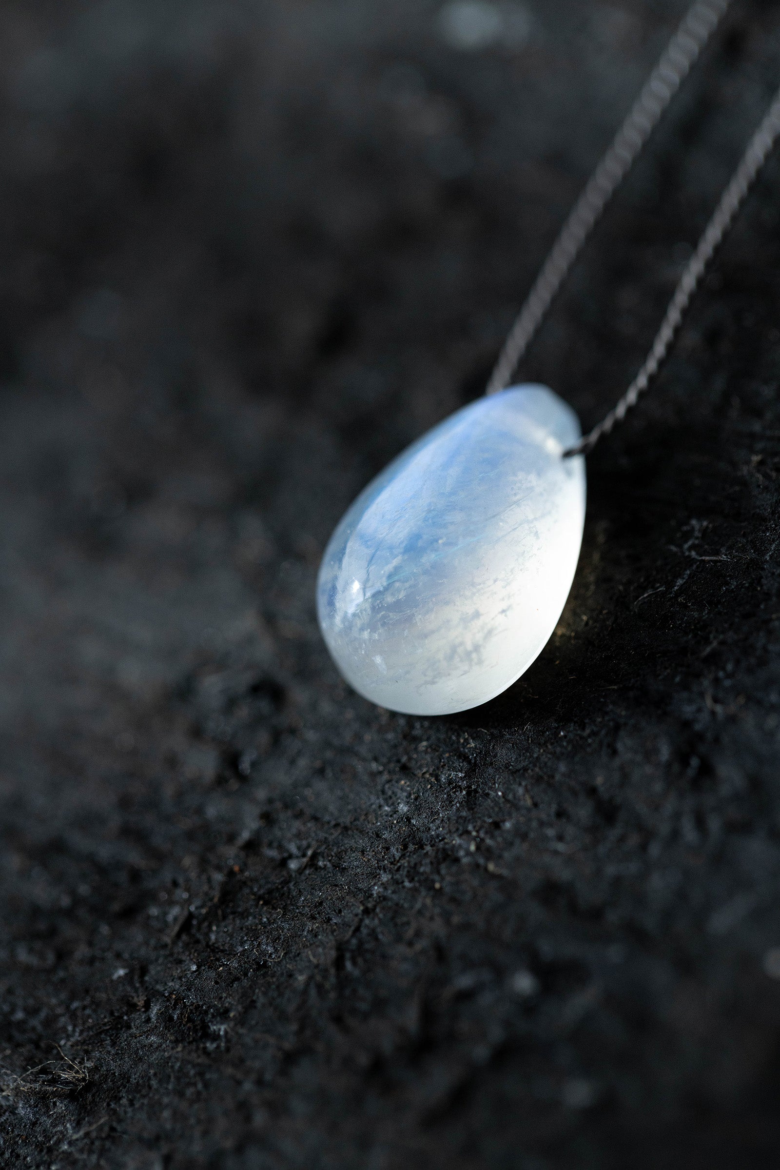 silk cord necklace (elestial quartz)