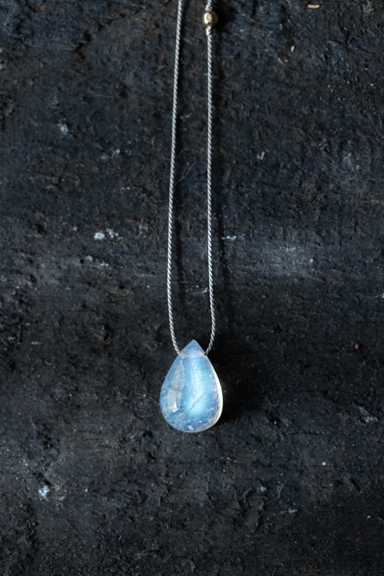 silk cord necklace (elestial quartz)