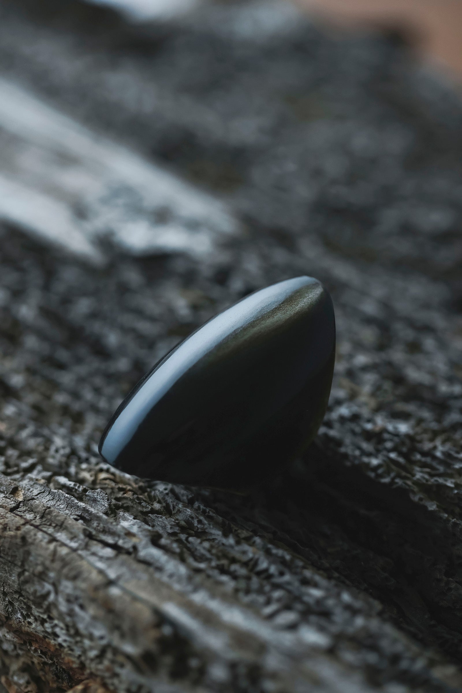 golden obsidian ring #15