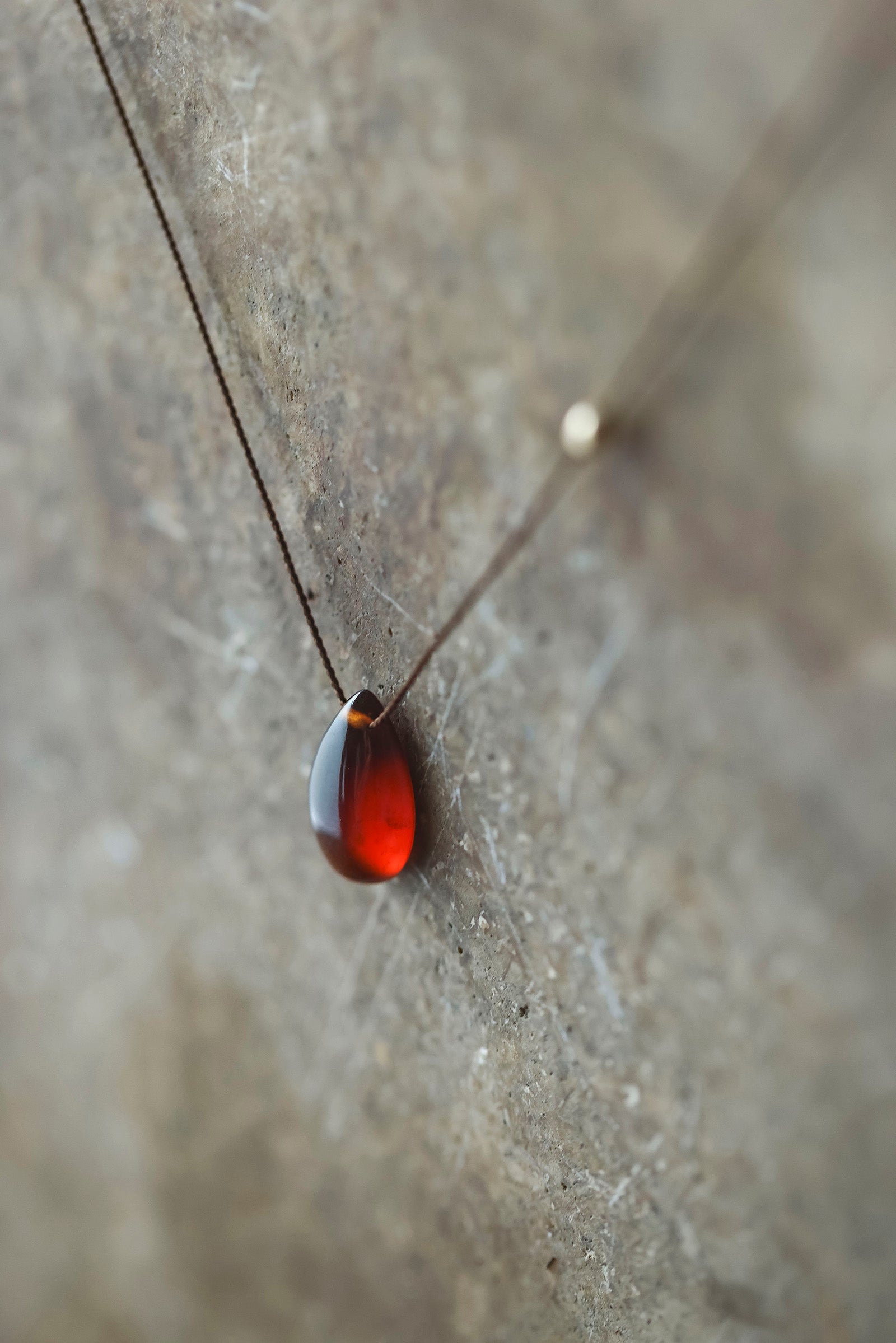 silk cord necklace (elestial quartz)