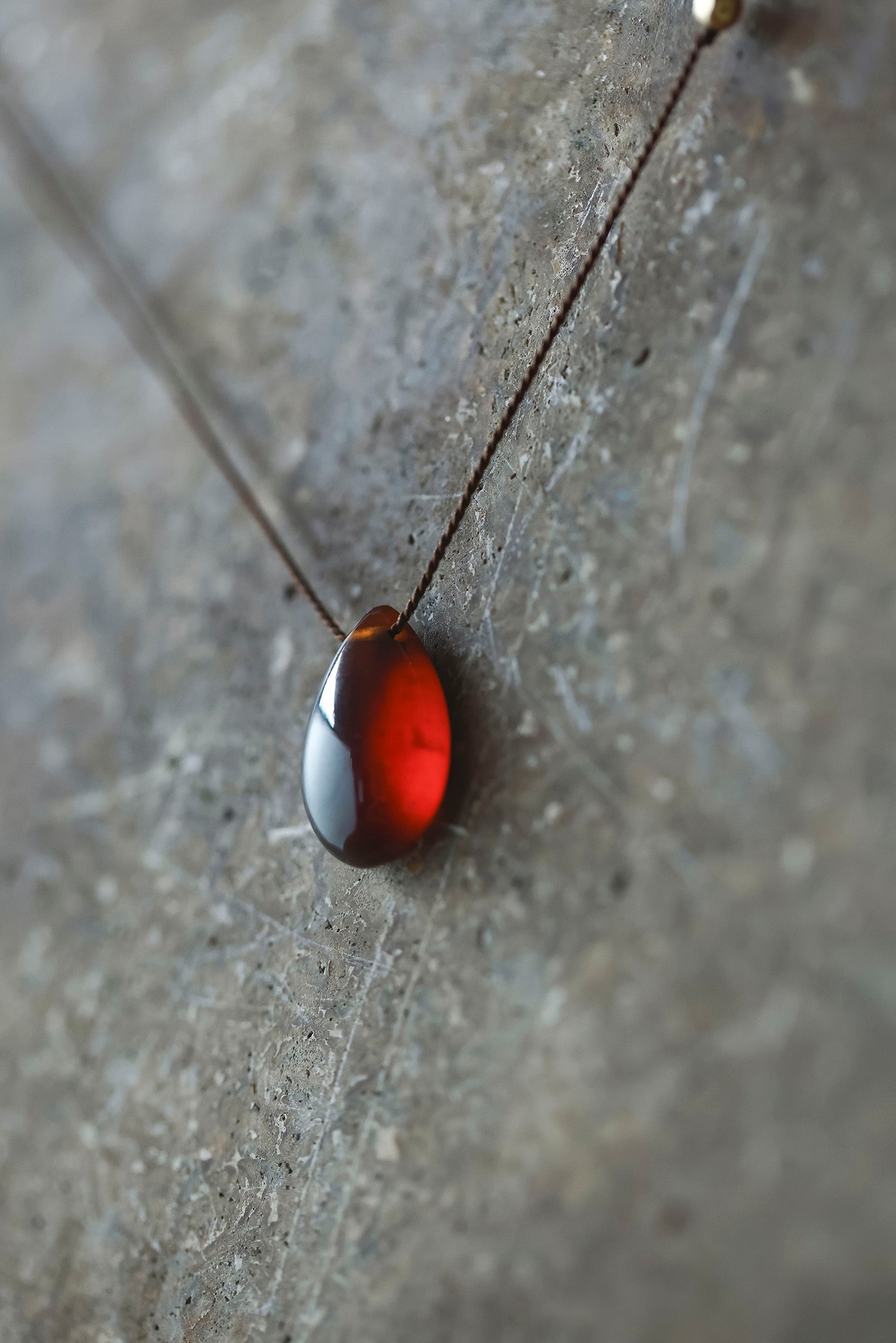 silk cord necklace (elestial quartz)