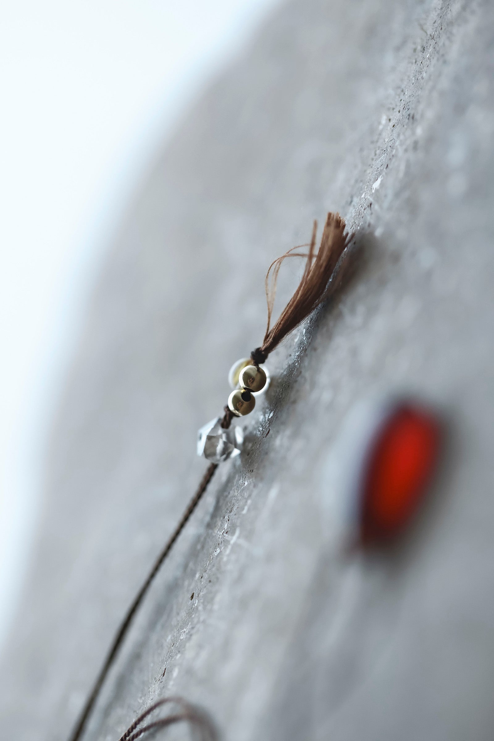 silk cord necklace (elestial quartz)