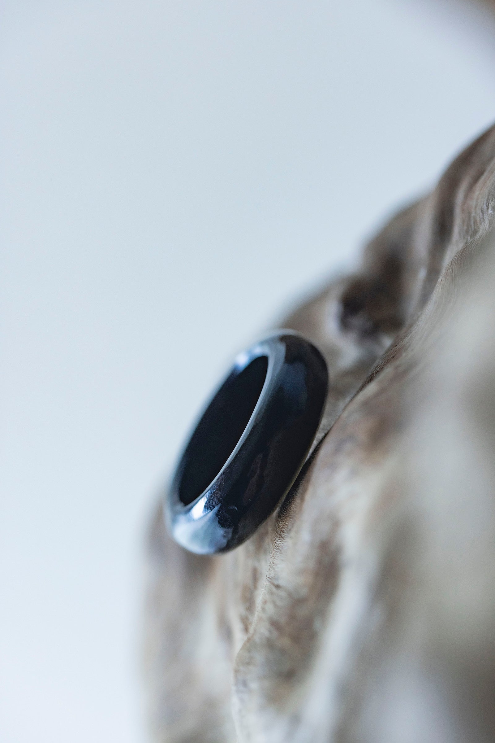 obsidian ring (flat) #12