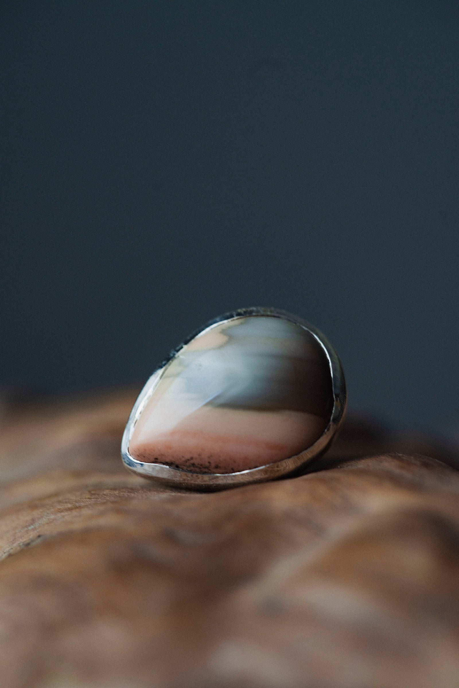 silver earrings single jasper -2