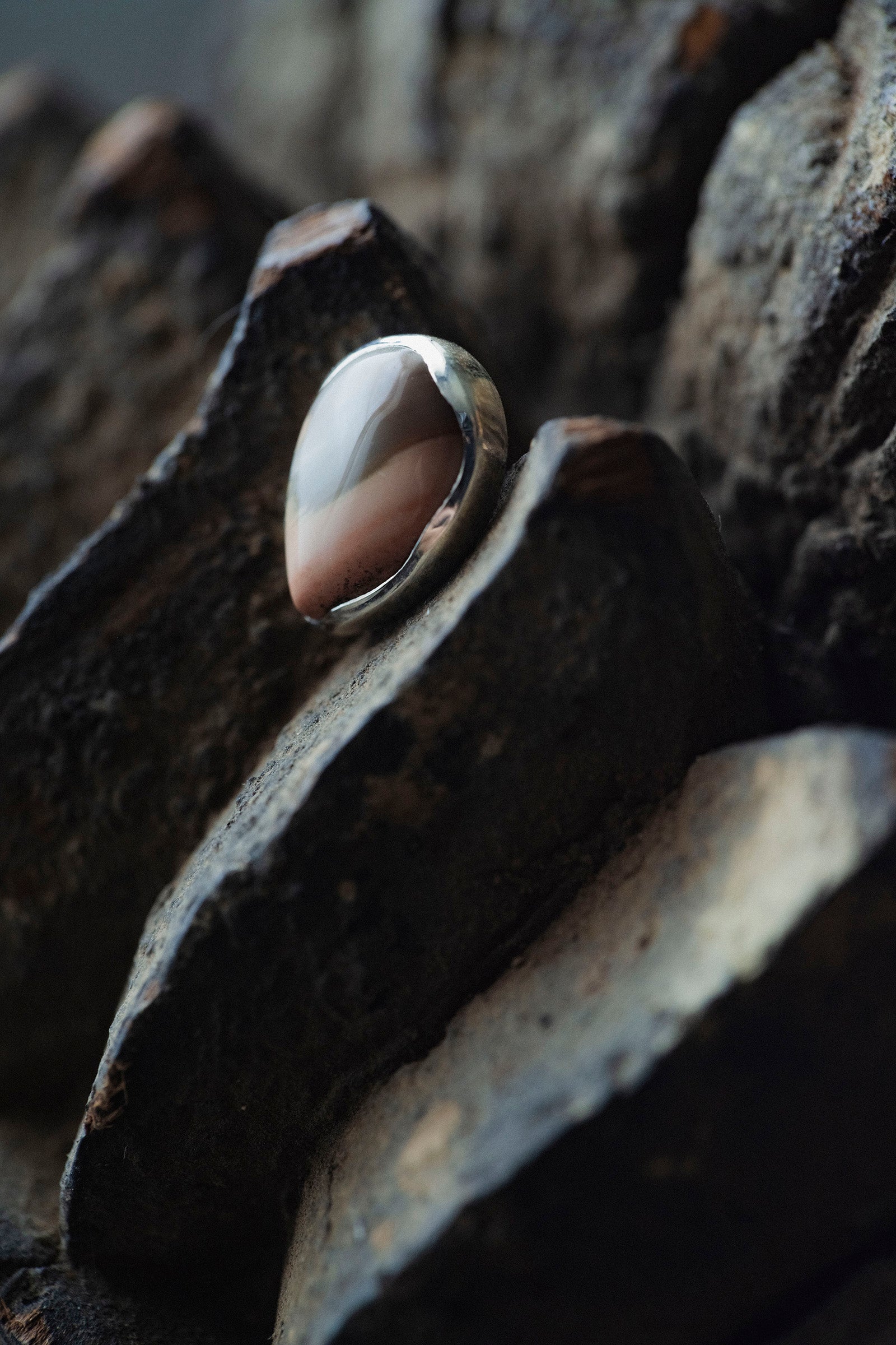 silver earrings single jasper -2