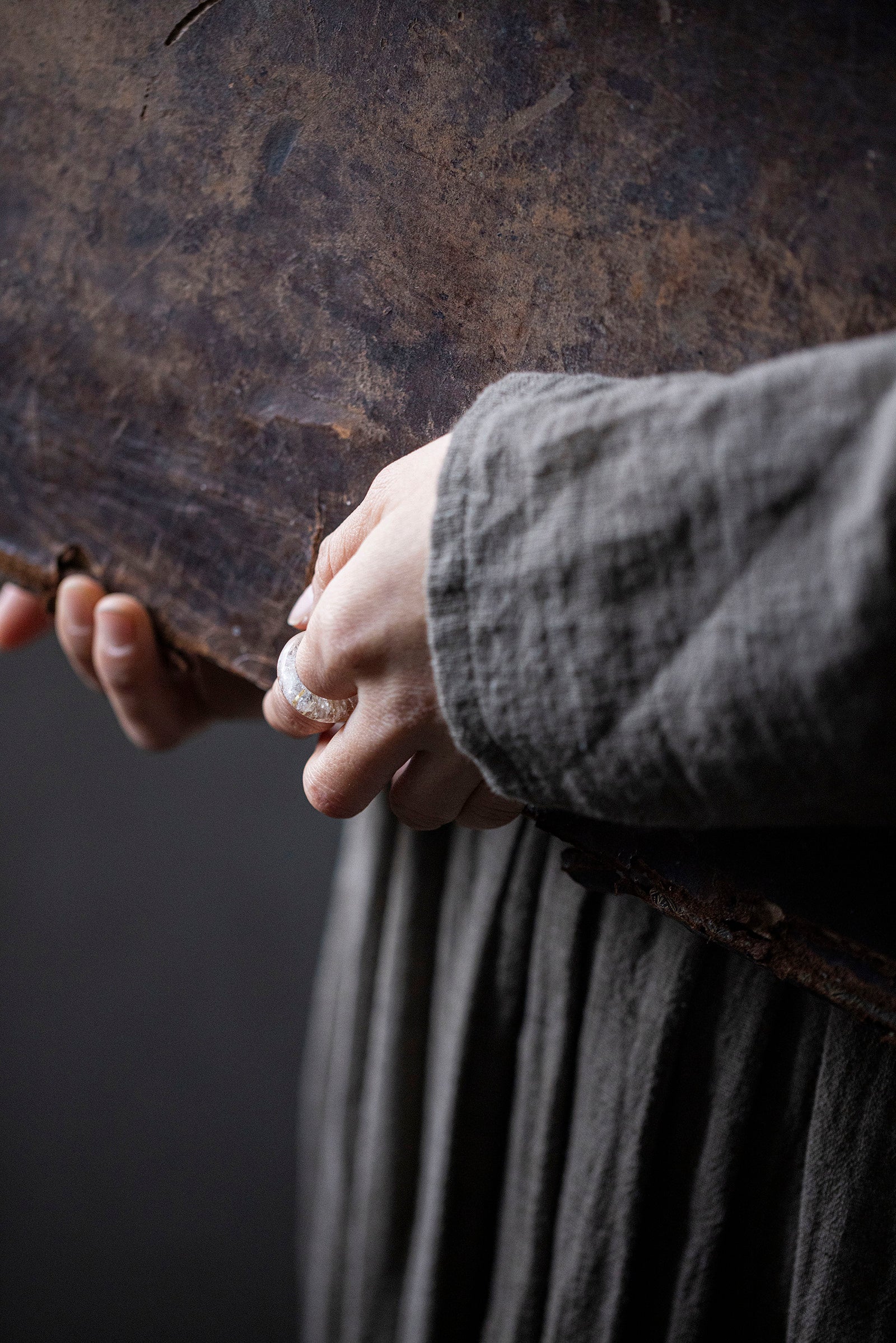 rutile quartz ring (flat) #12