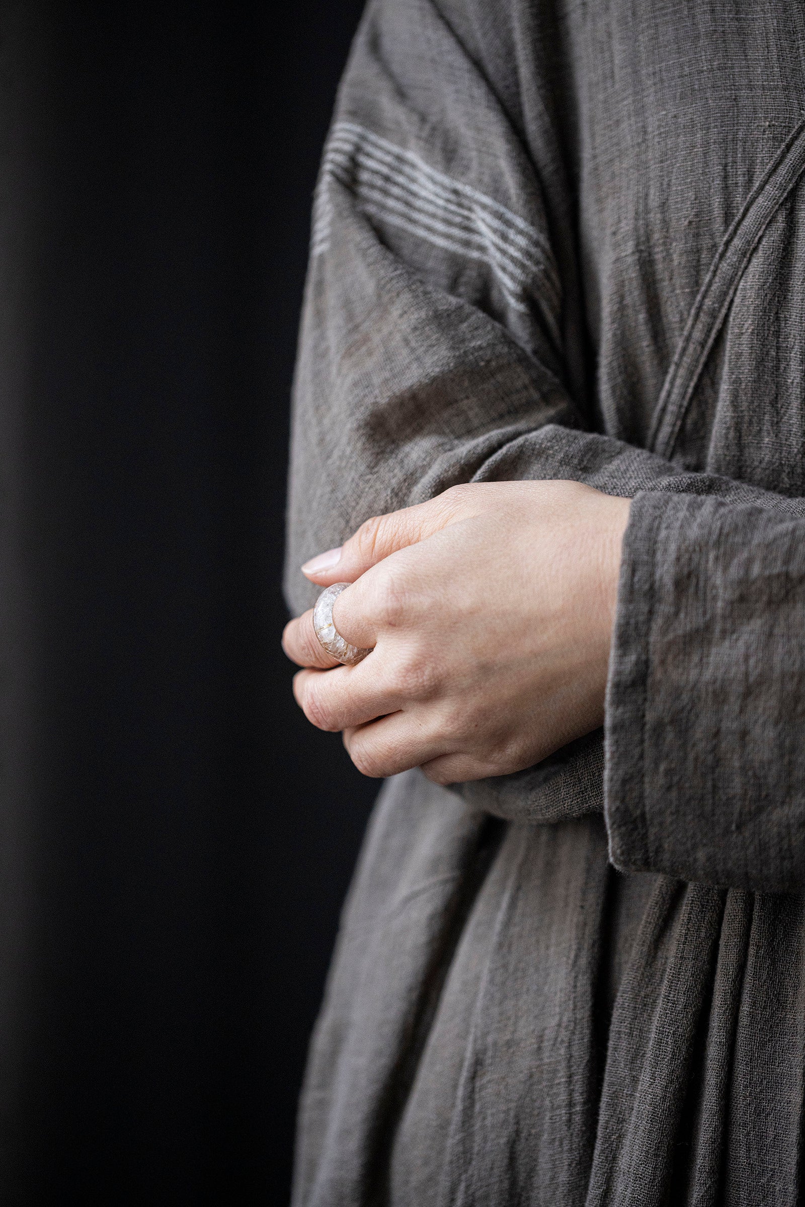 rutile quartz ring (flat) #12