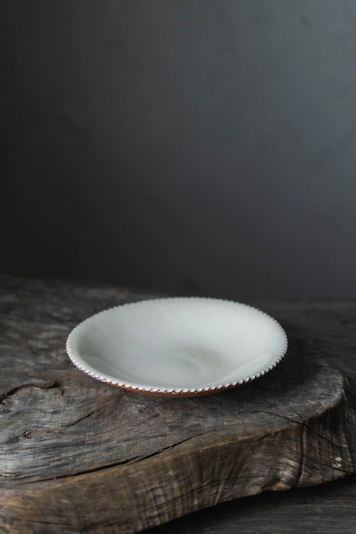 山田洋次 軟陶ホワイト 丸皿 中 Y2-1