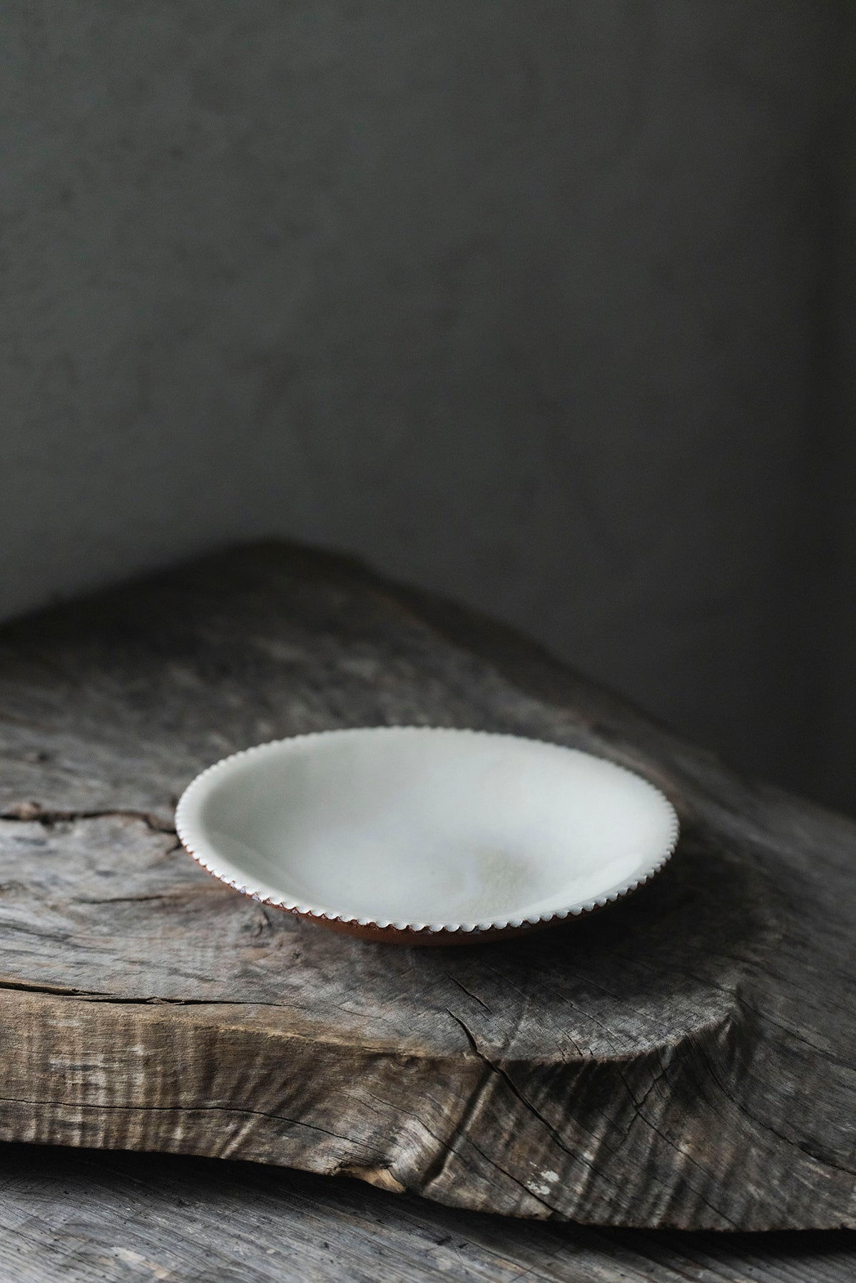 山田洋次 軟陶ホワイト 丸皿 中 Y2-1