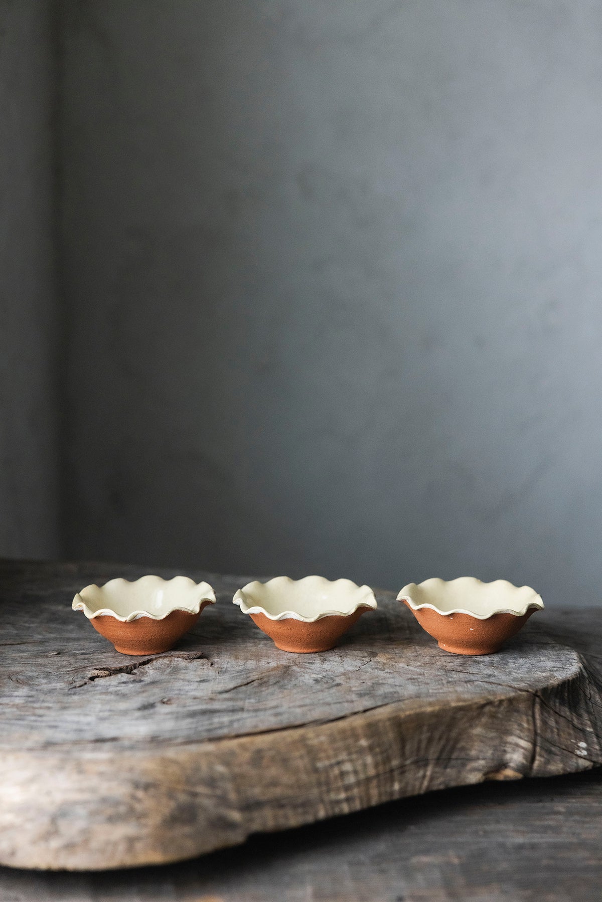 山田洋次 軟陶イエロー ひだ鉢 豆 Y60-1 3個