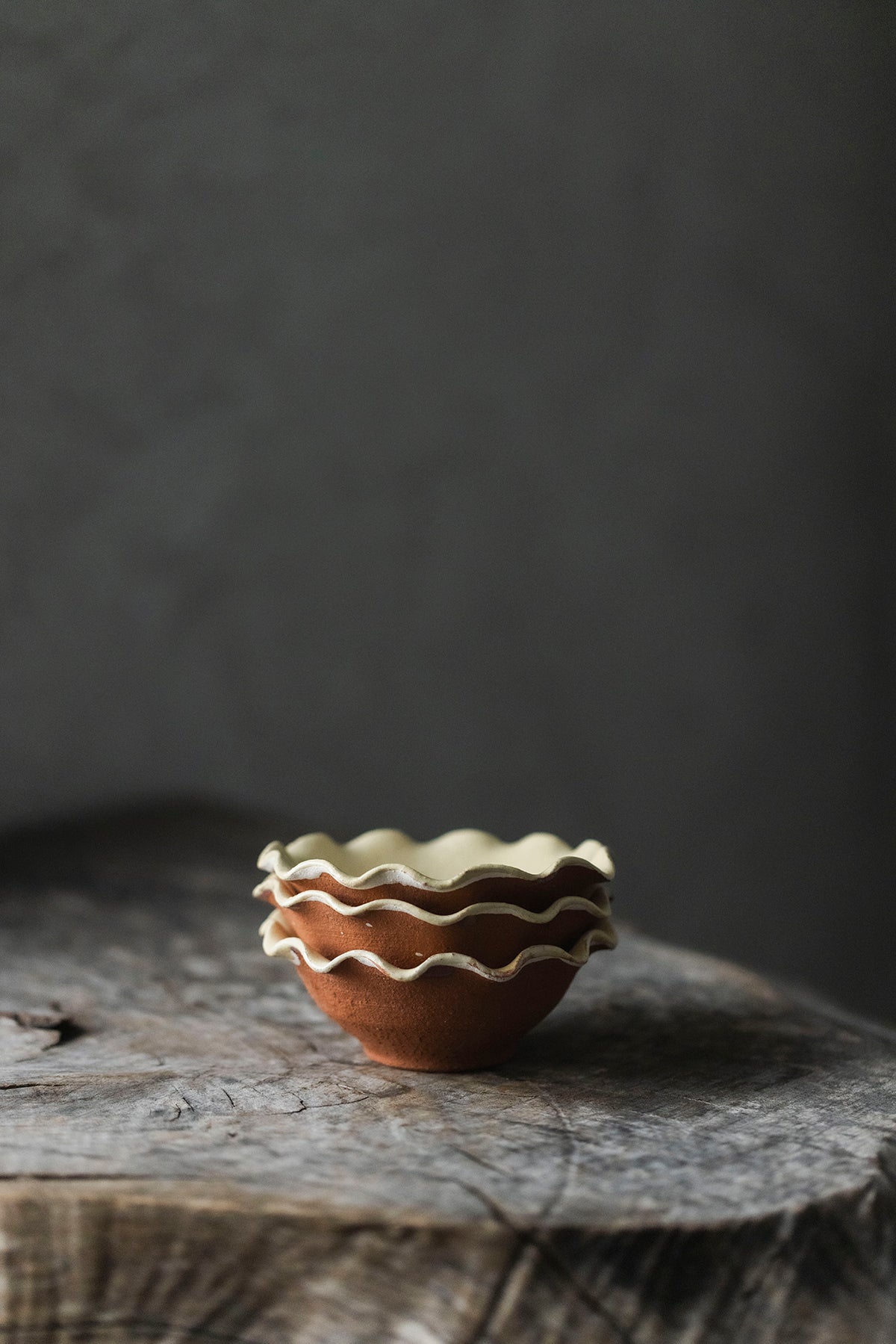 山田洋次 軟陶イエロー ひだ鉢 豆 Y60-1 3個