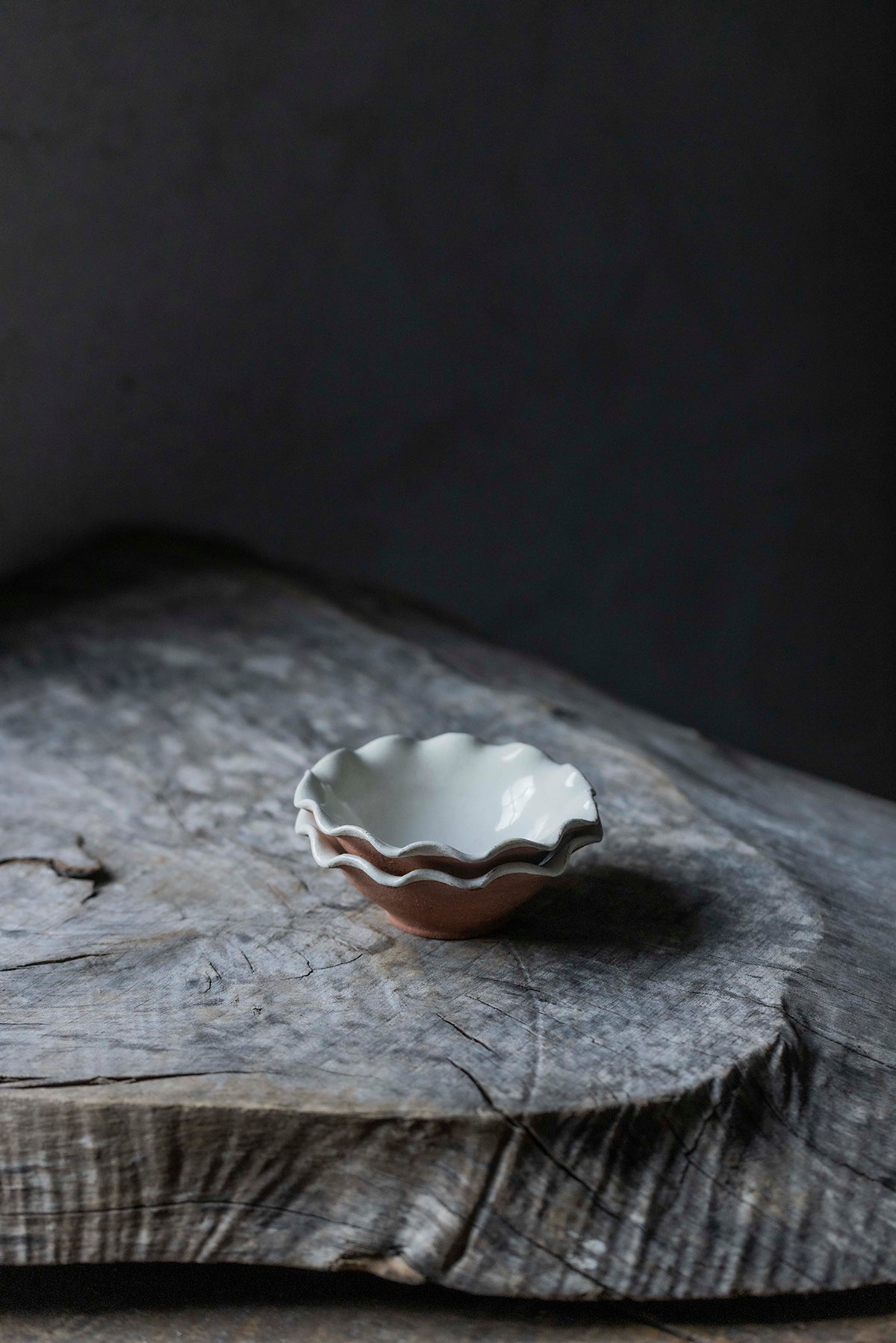 山田洋次 軟陶ホワイト ひだ鉢 豆 Y4-1 2個 専用ページ