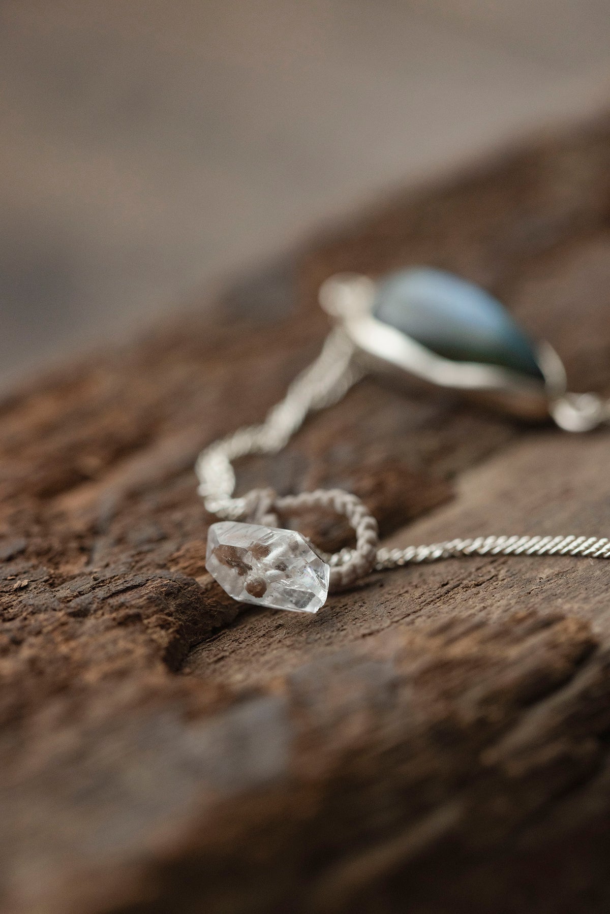 silver blacelet ( labradorite )