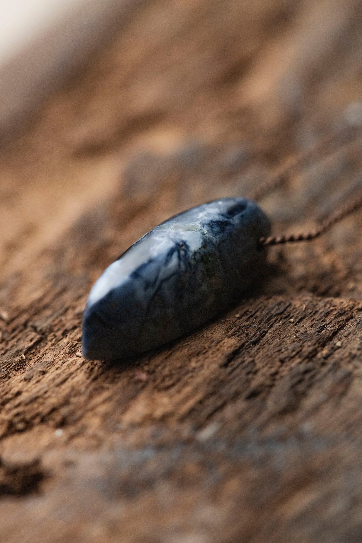 silk cord necklace (elestial quartz)