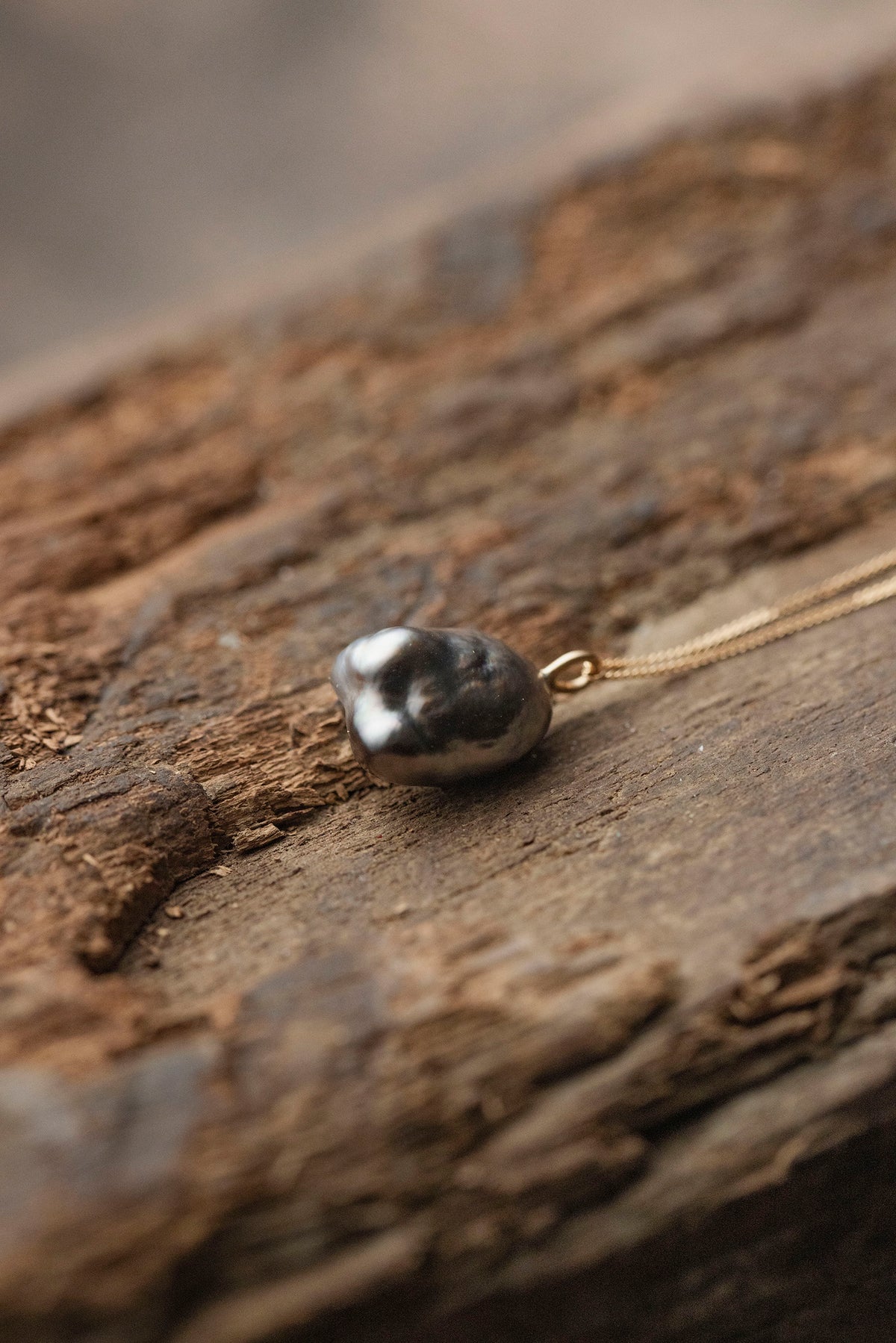 18K necklace (rose quartz)
