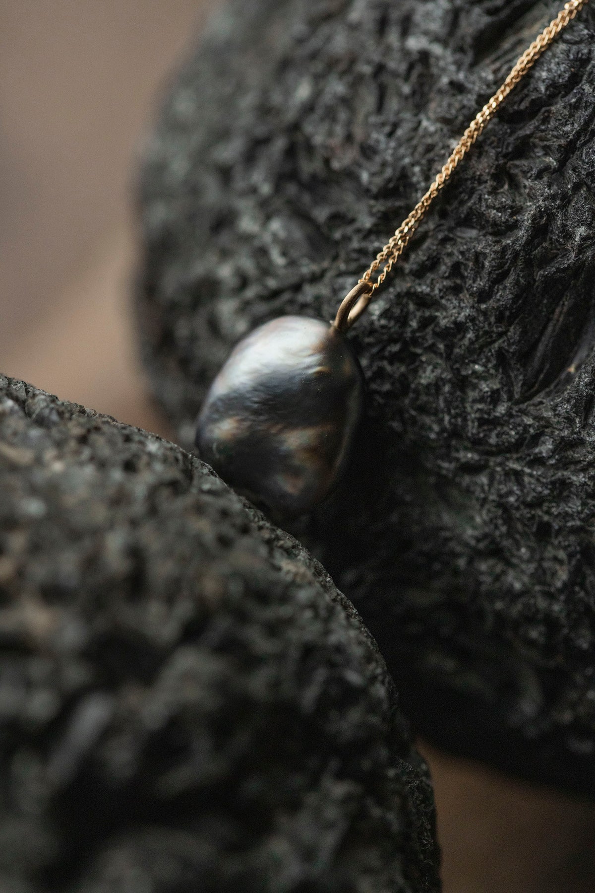 18K necklace (rose quartz)
