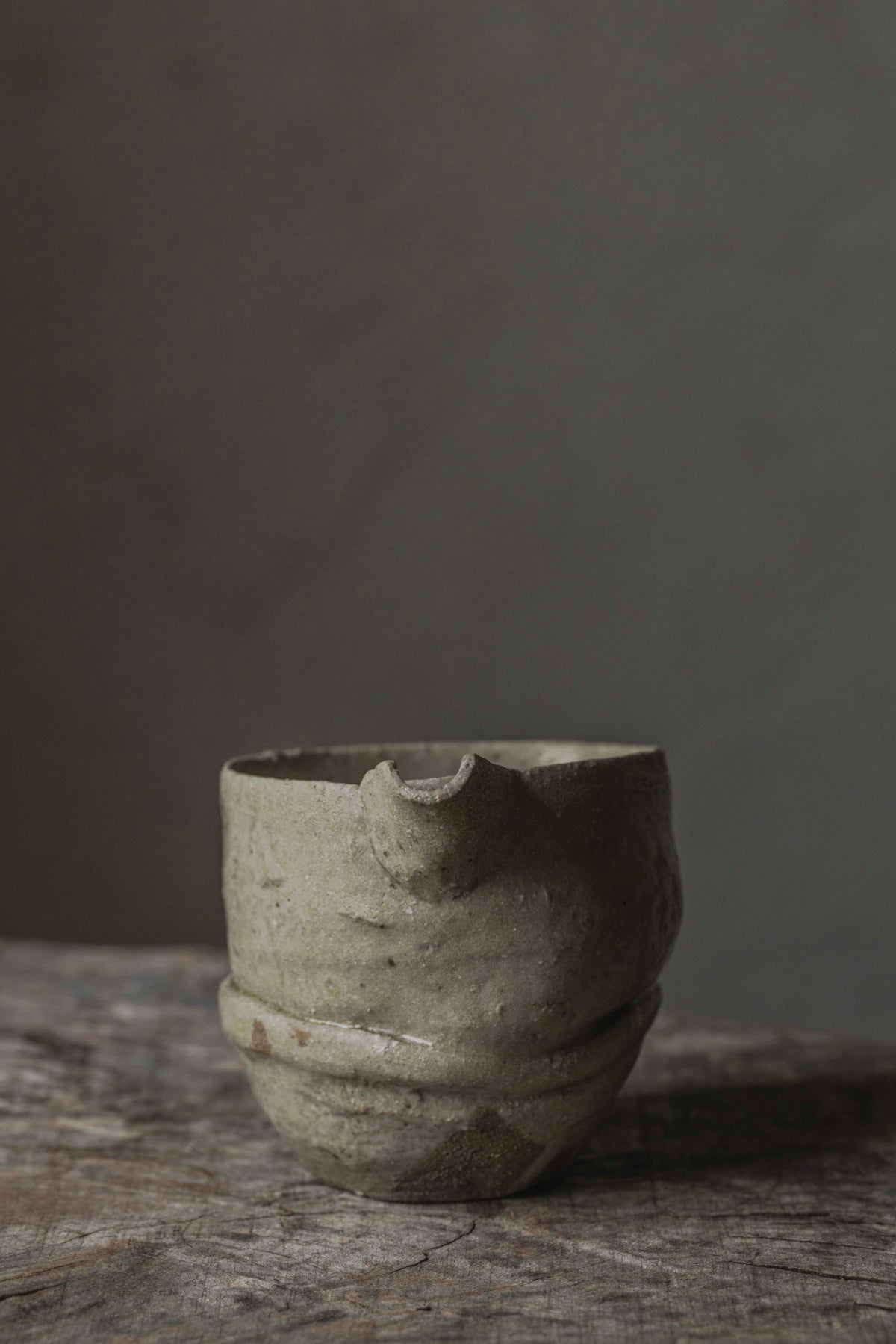清水志郎 蓬莱土灰釉片口 60