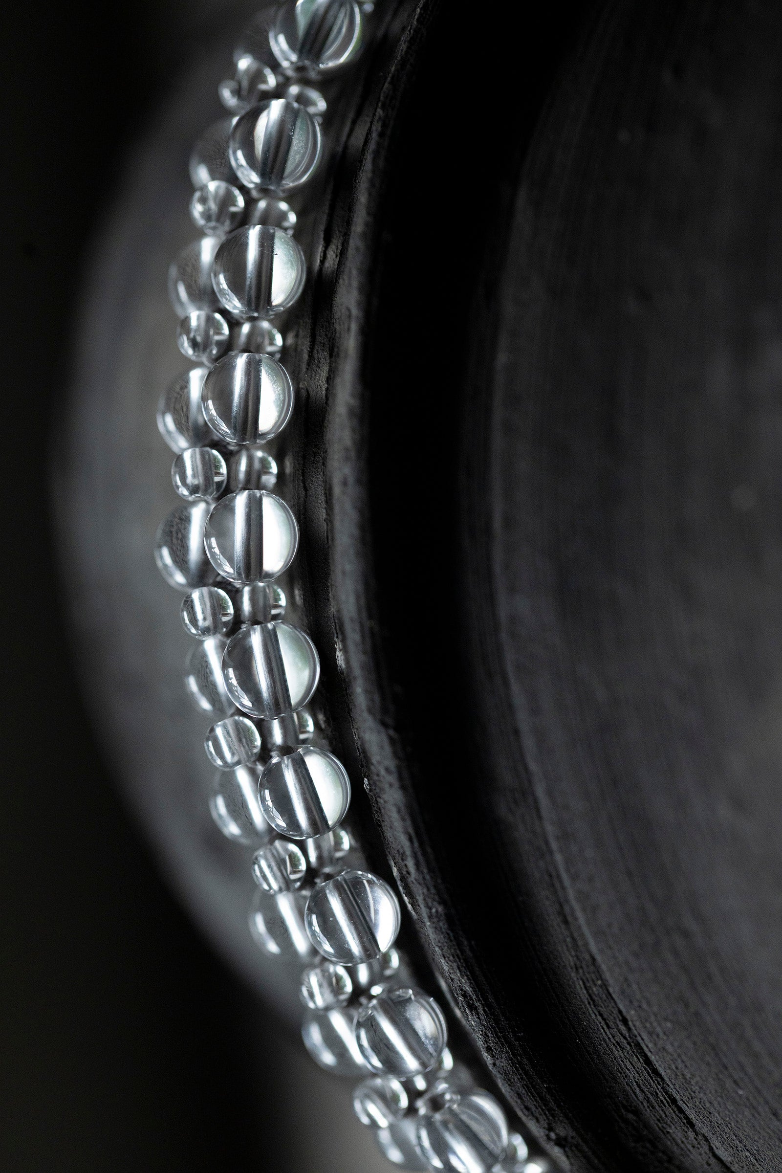 crystal beads flat bracelet