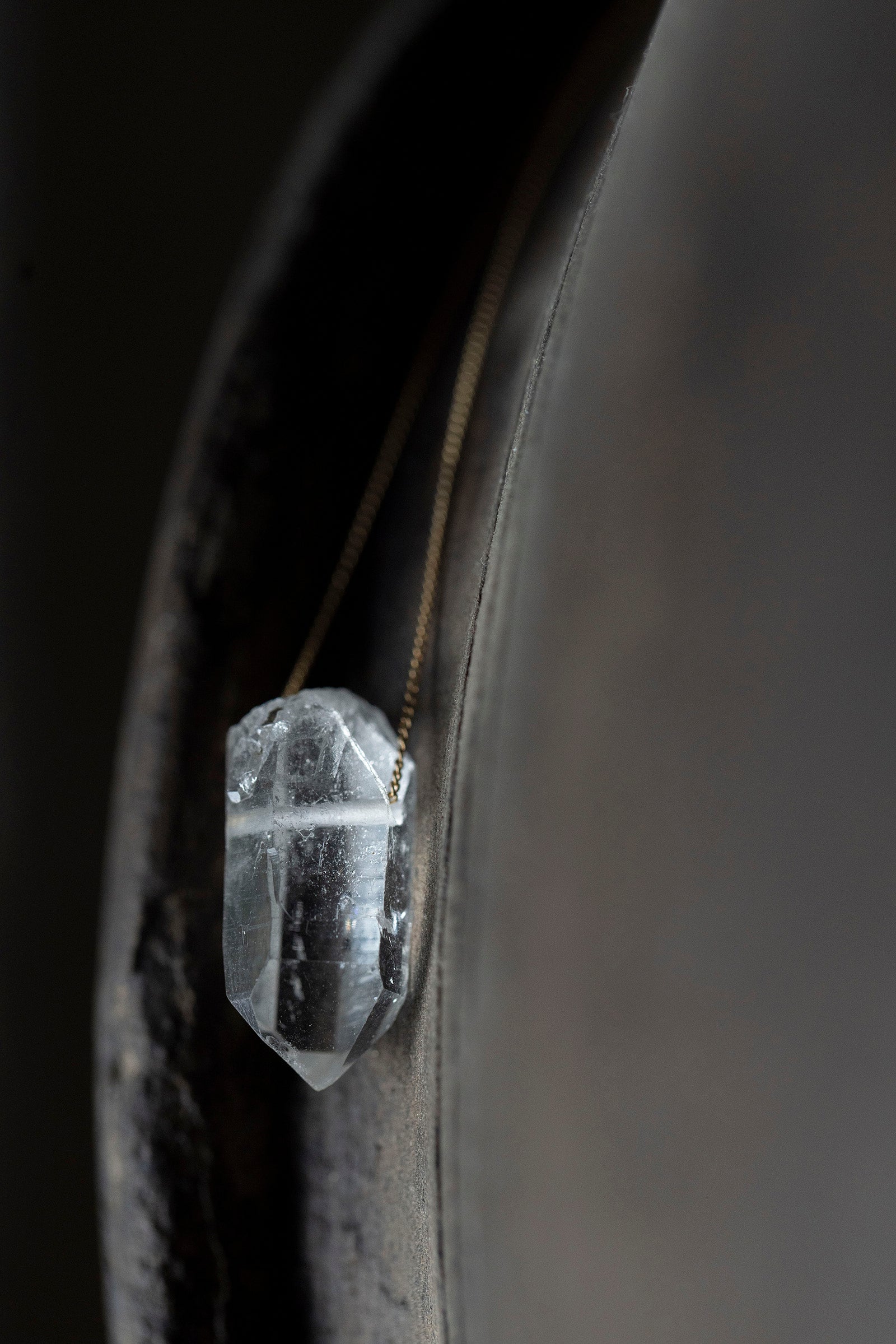 18K necklace ( quartz )