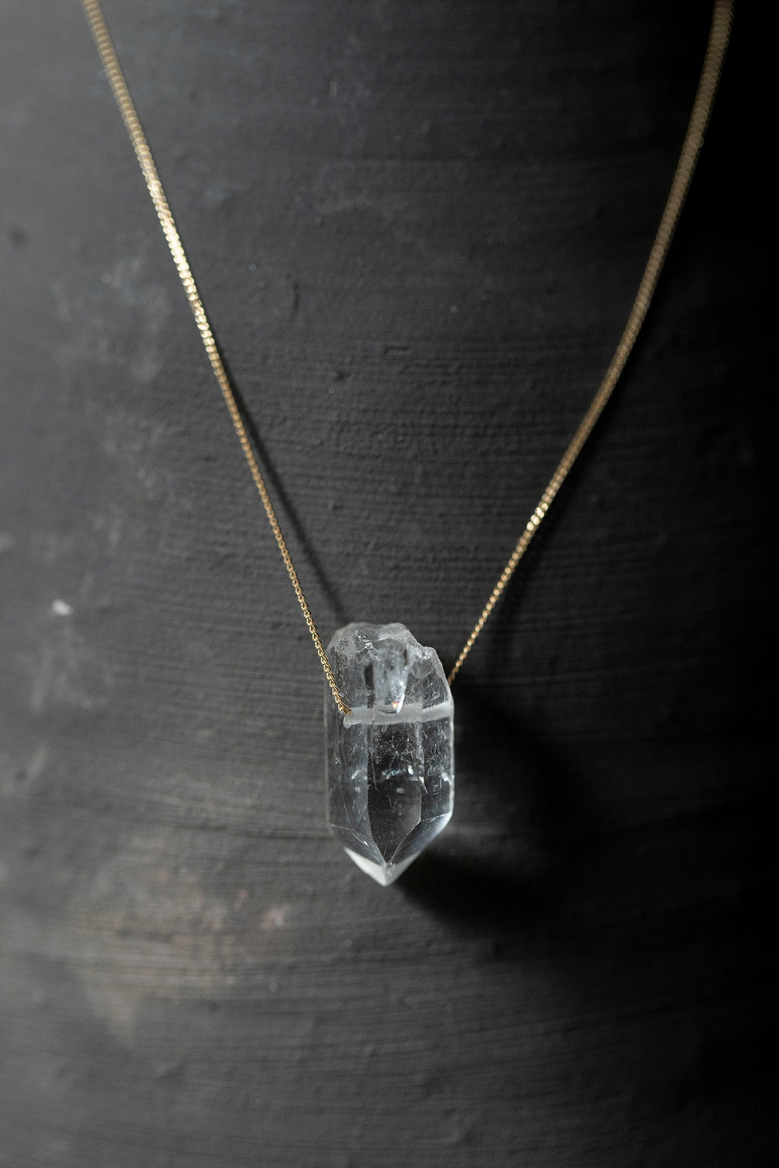 18K necklace ( quartz )