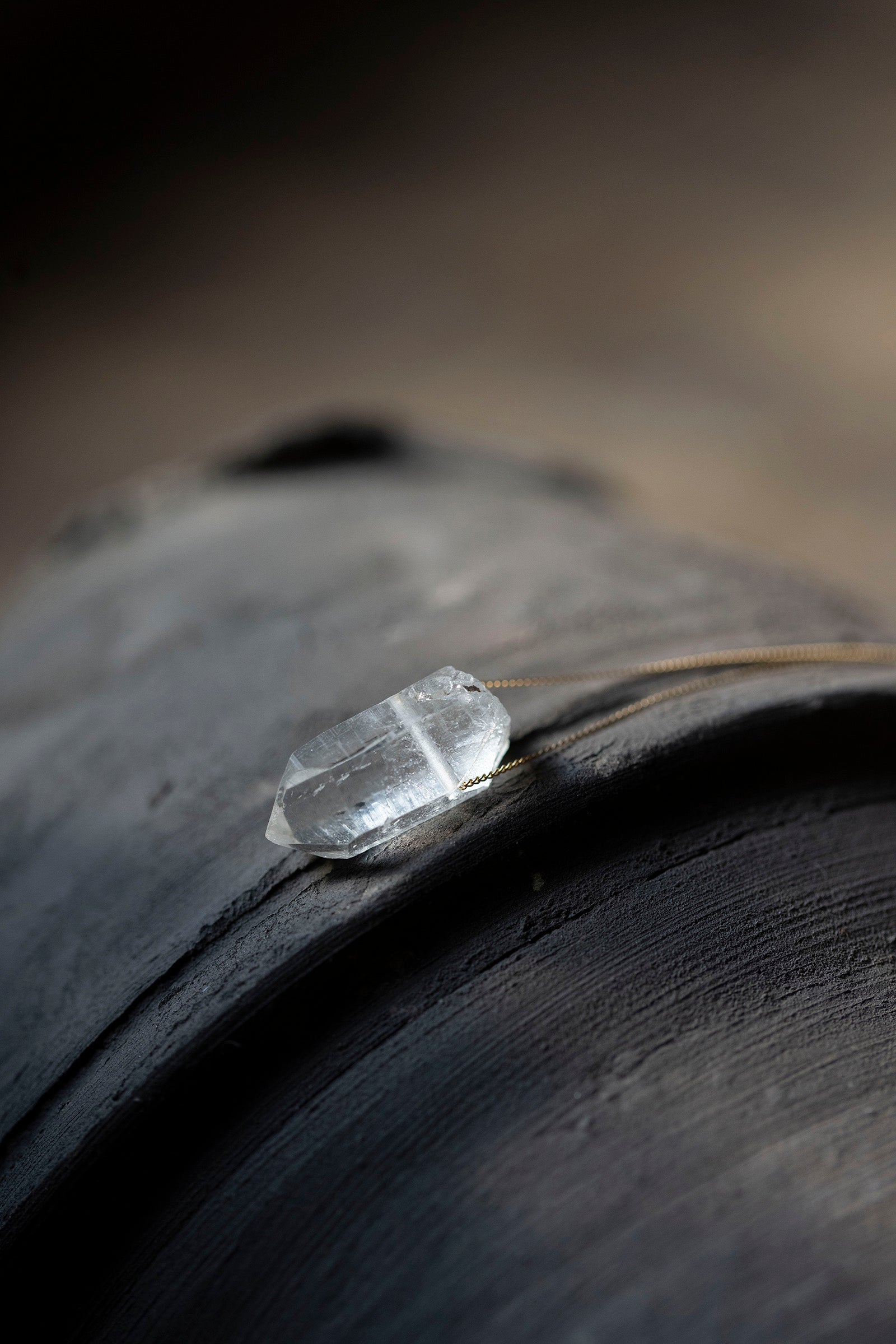 18K necklace ( quartz )