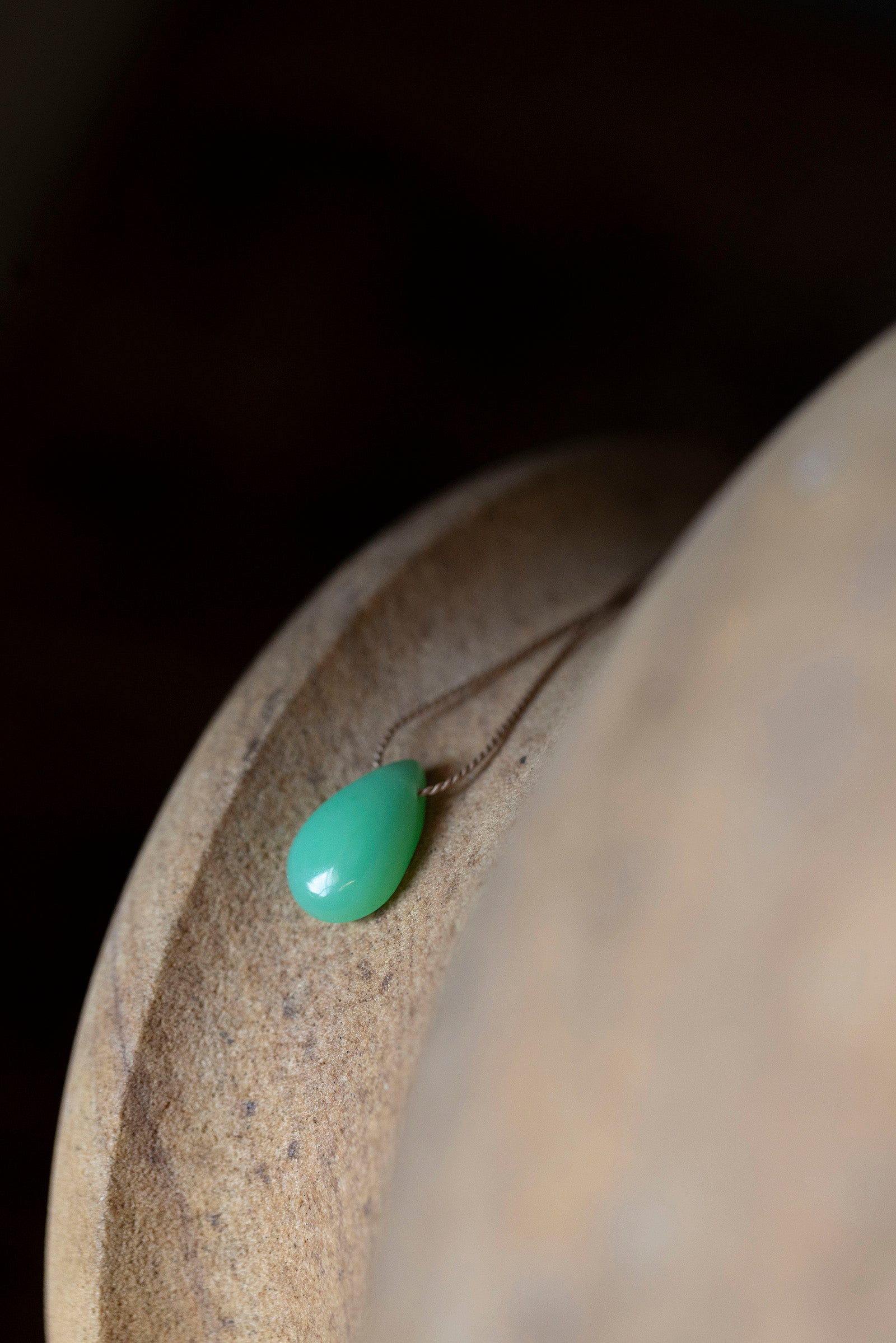 silk cord necklace (aquaprase)