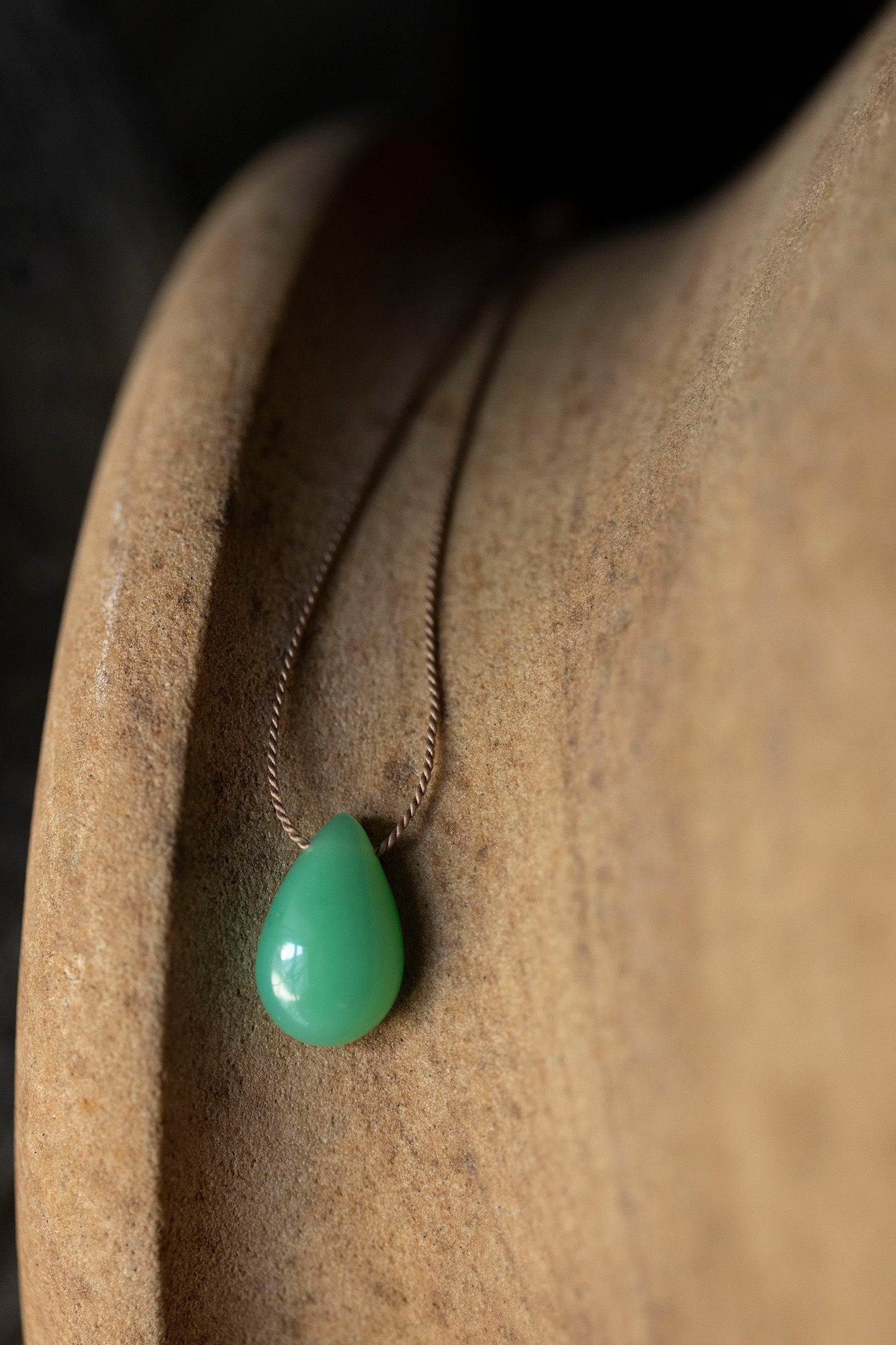 silk cord necklace (aquaprase)