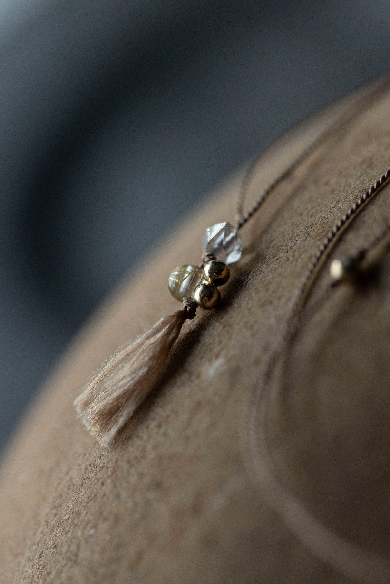 silk cord necklace (aquaprase)