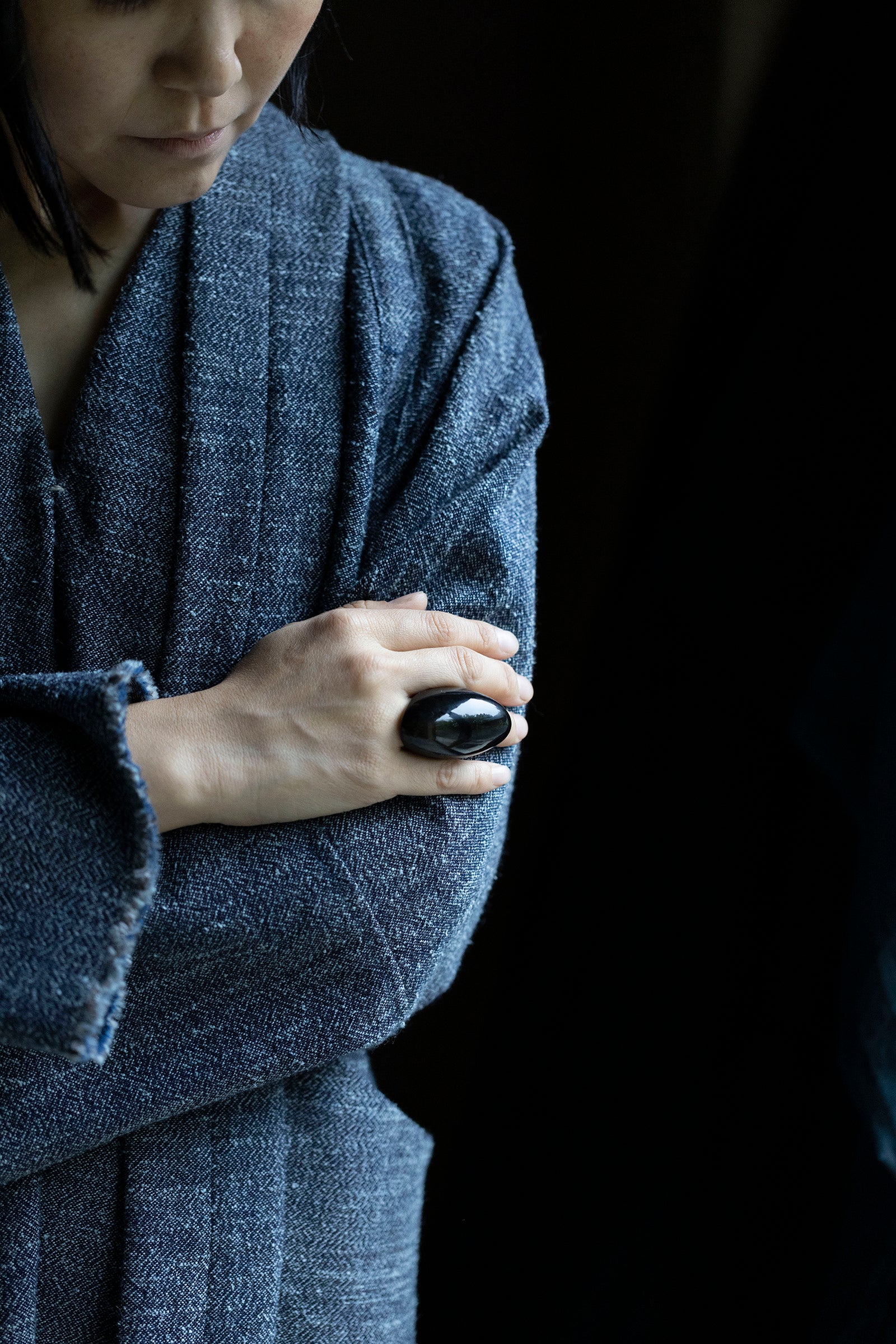golden obsidian ring #10.5