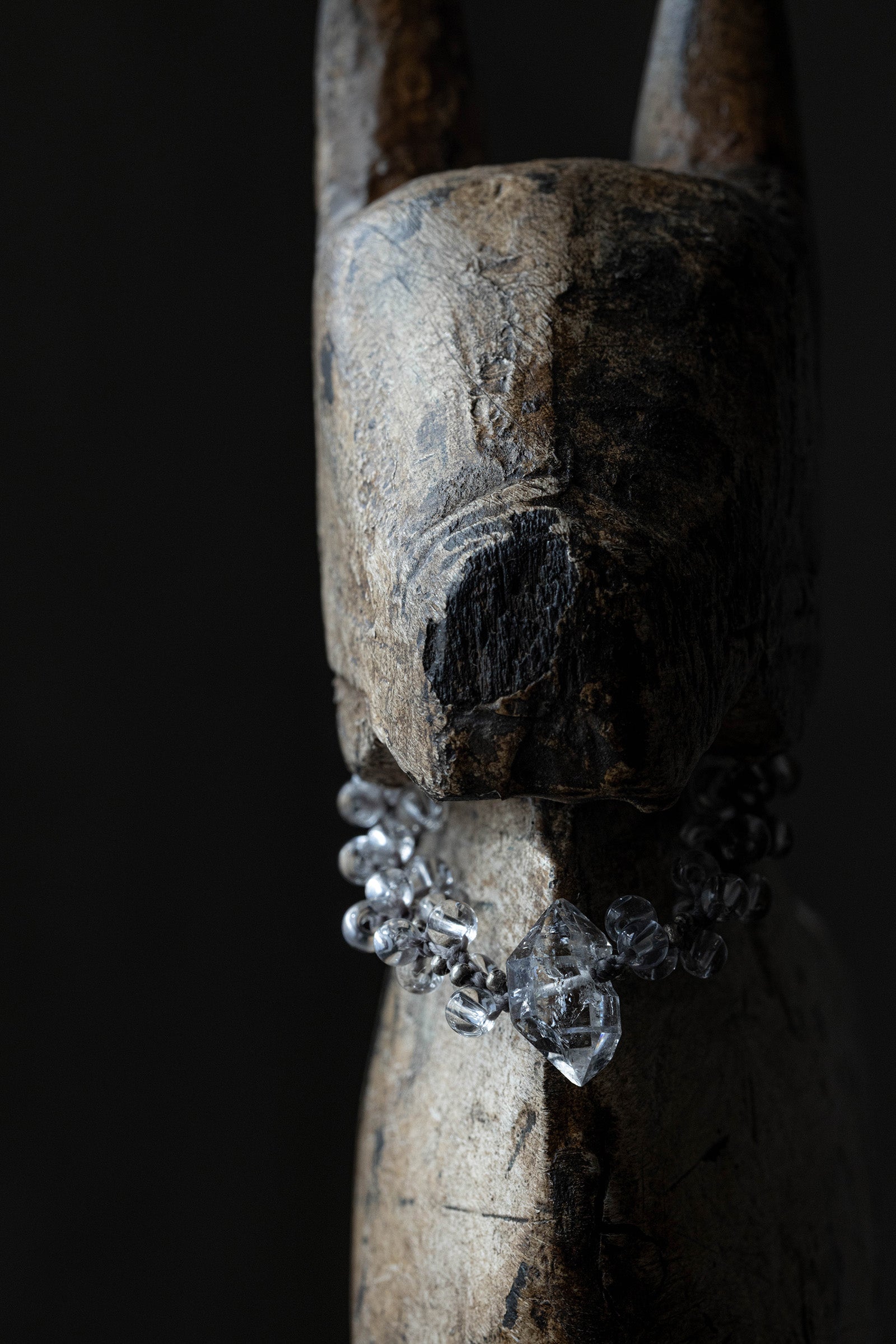 crystal beads bracelet (Herkimer quartz)