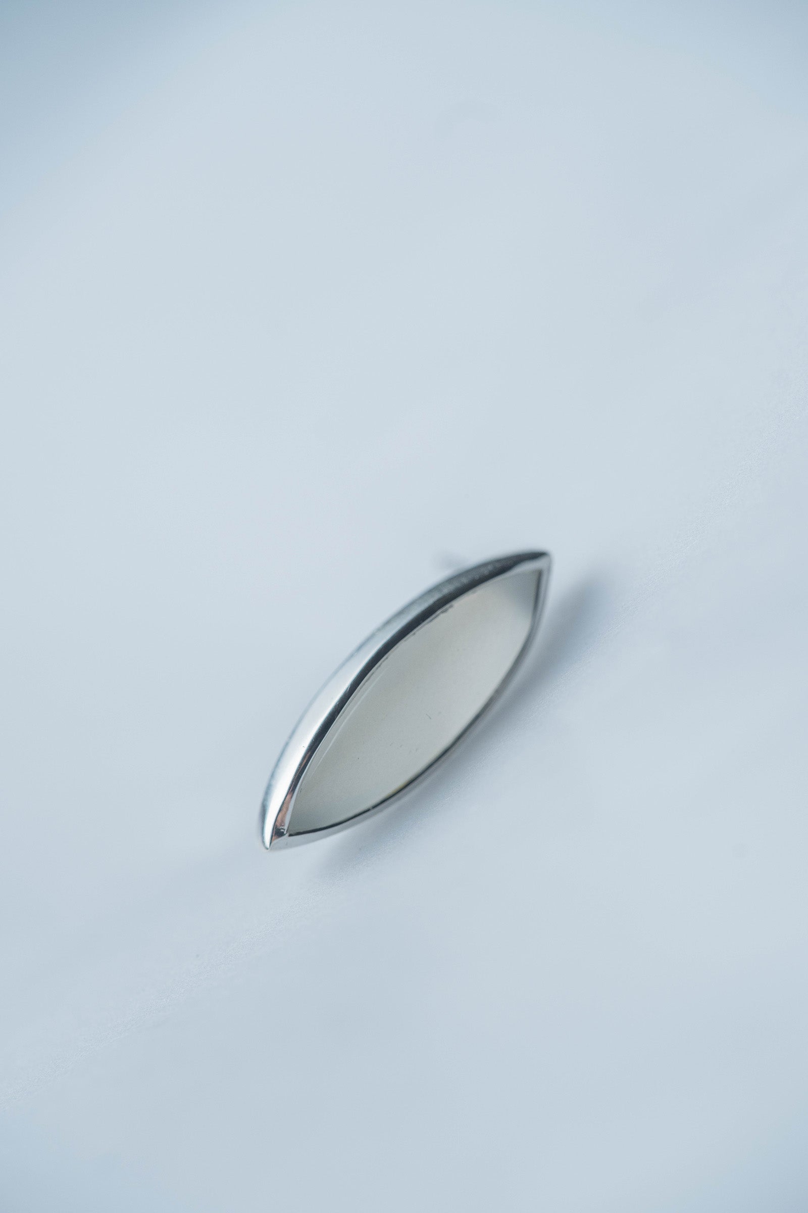 silver stud earrings pair moonstone