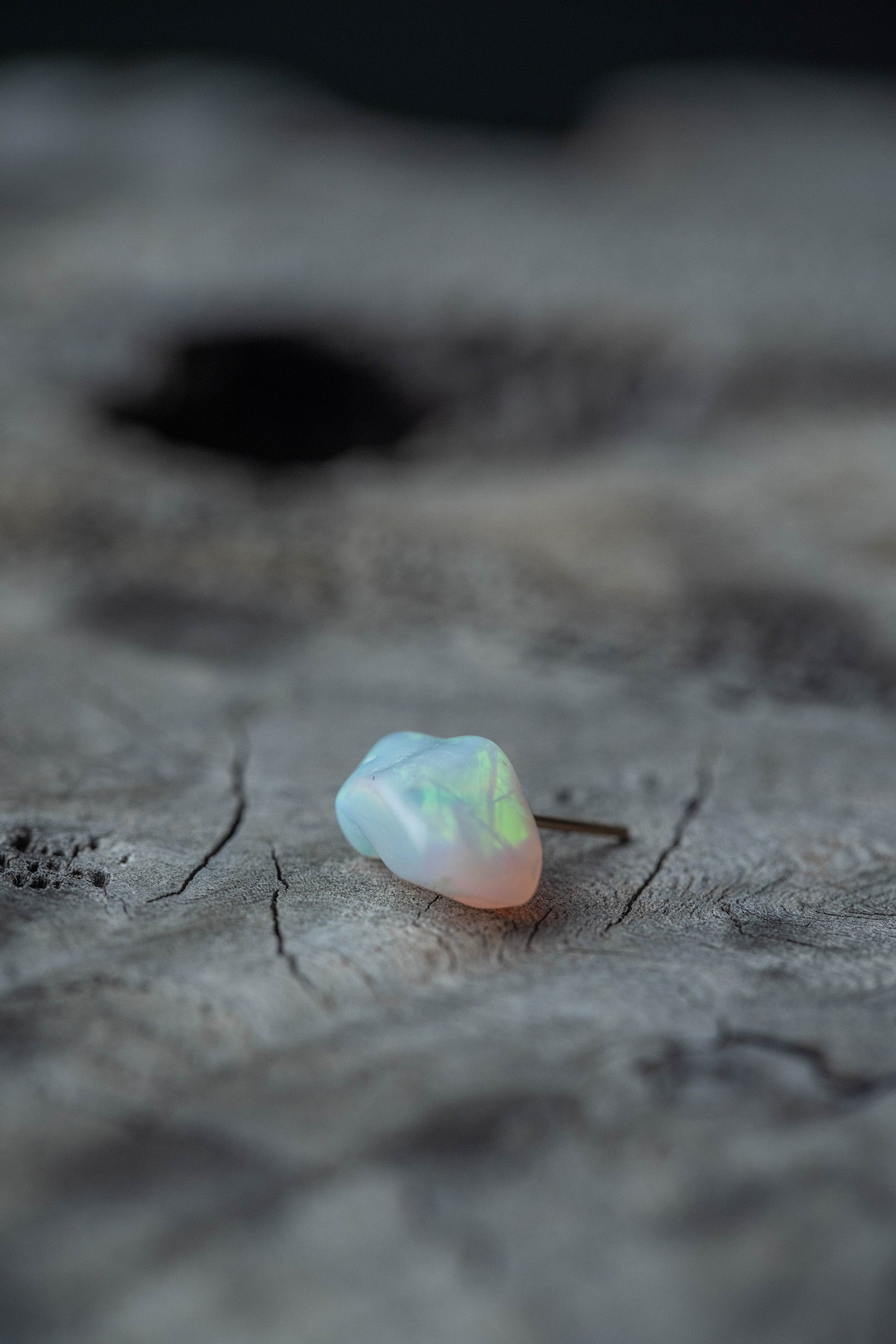 18K earrings single pearl
