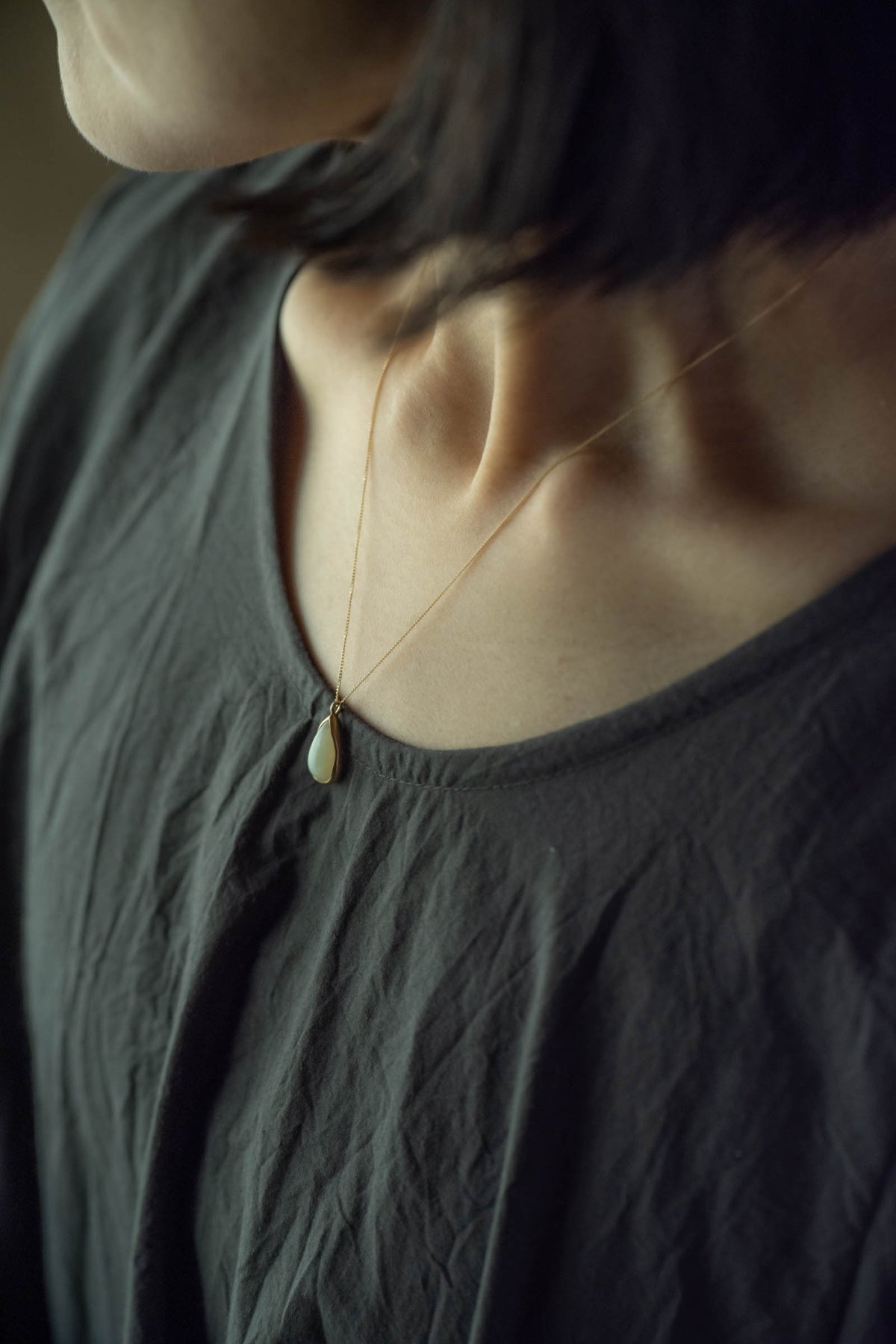 18K necklace ( 18K opal )
