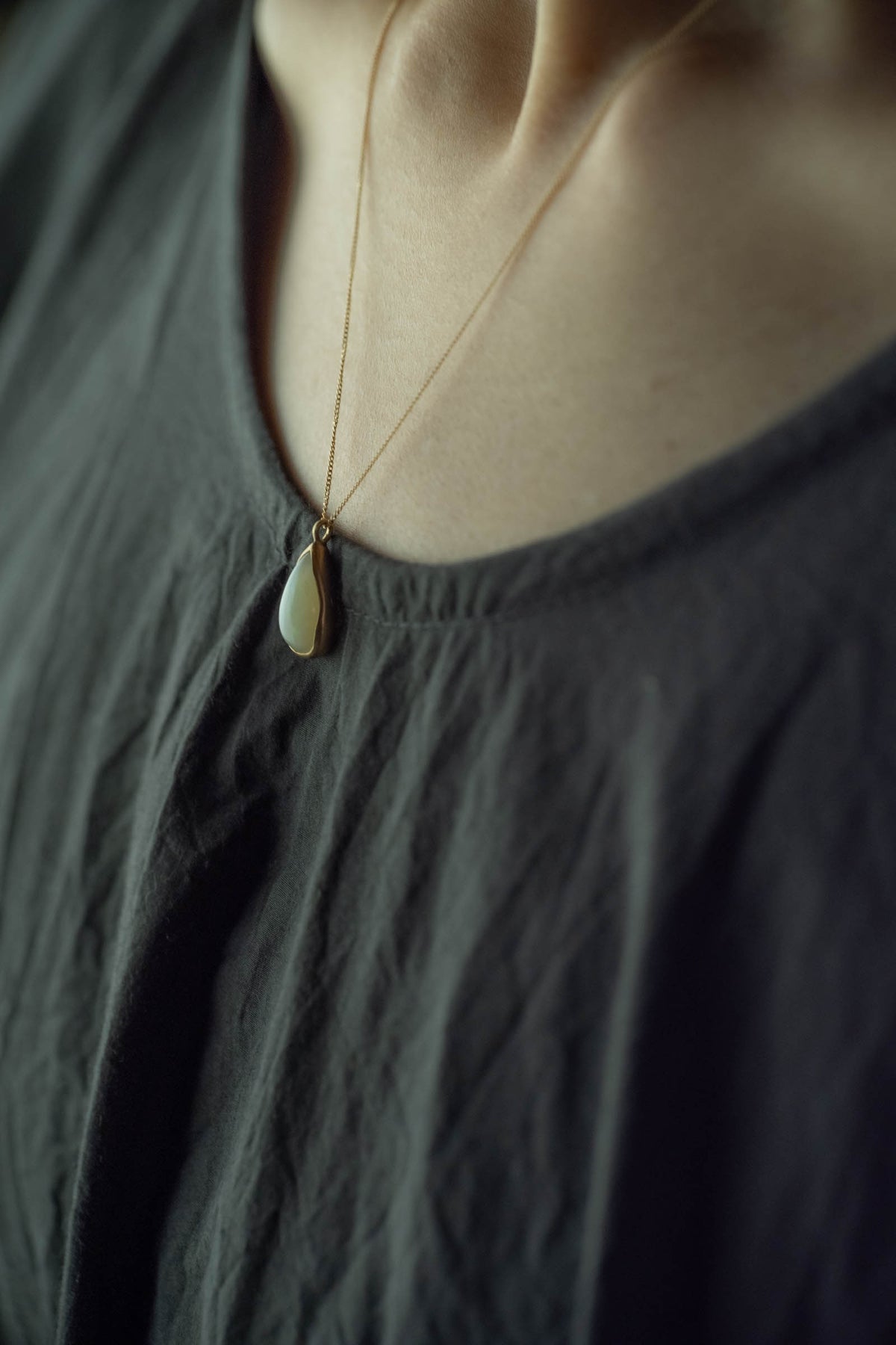 18K necklace ( 18K opal )