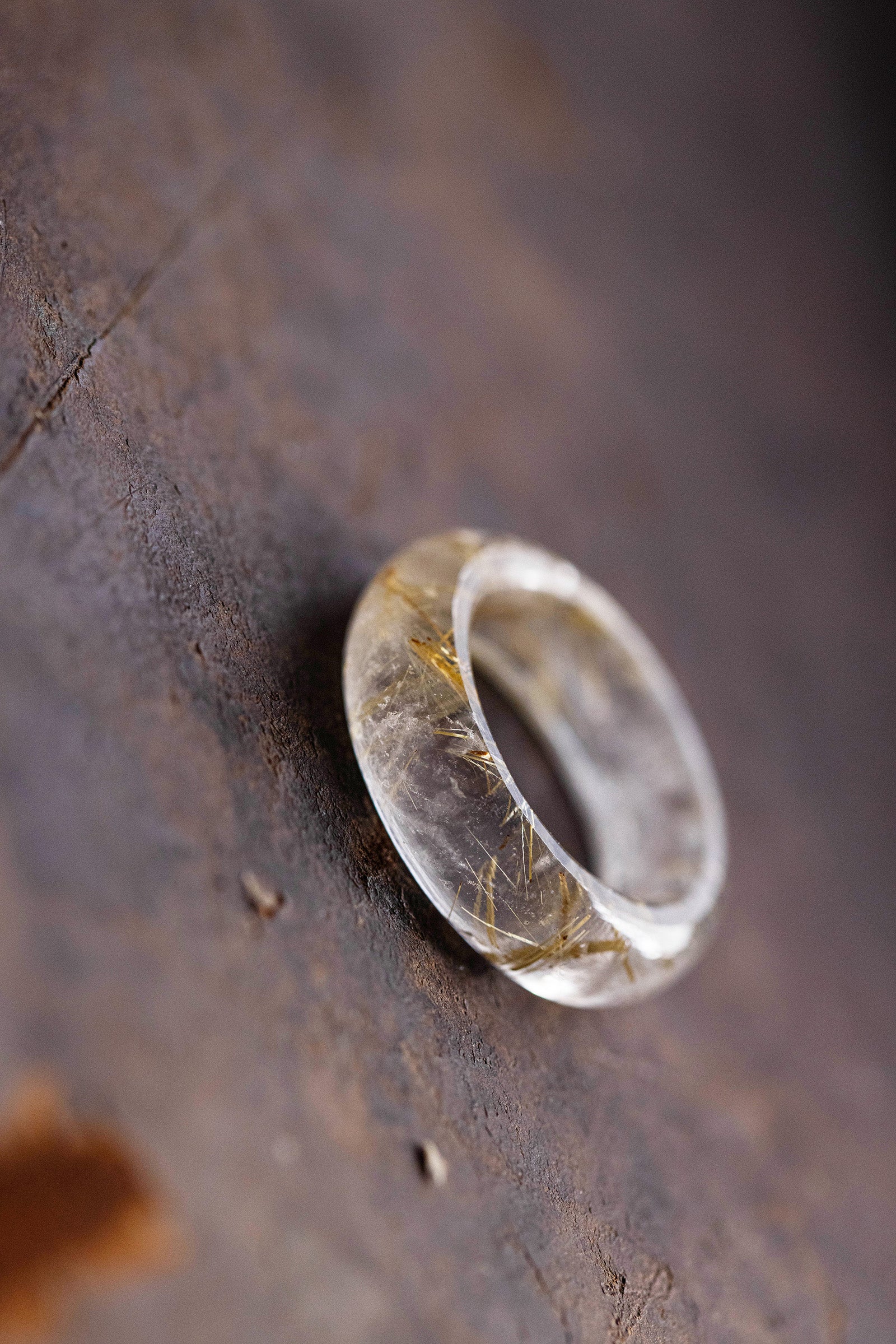 rutile quartz ring (flat) #12