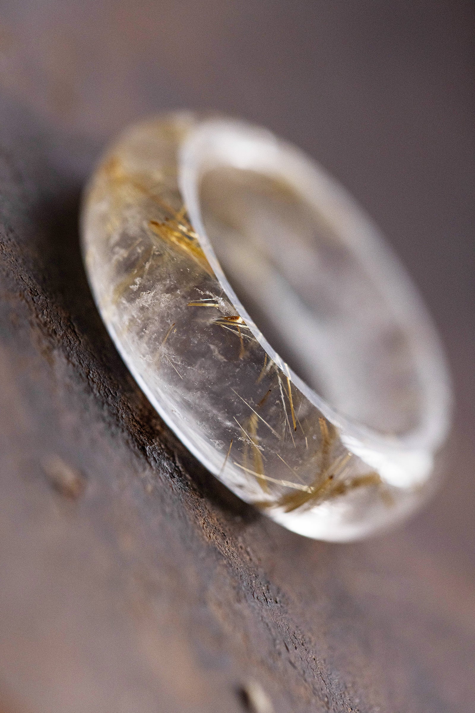 rutile quartz ring (flat) #12