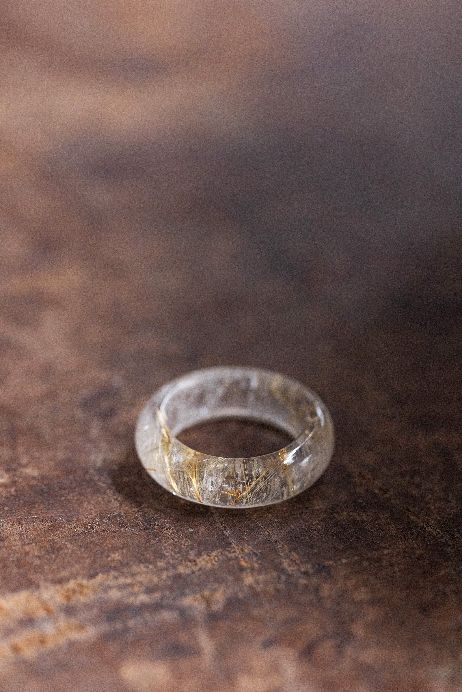 rutile quartz ring (flat) #12