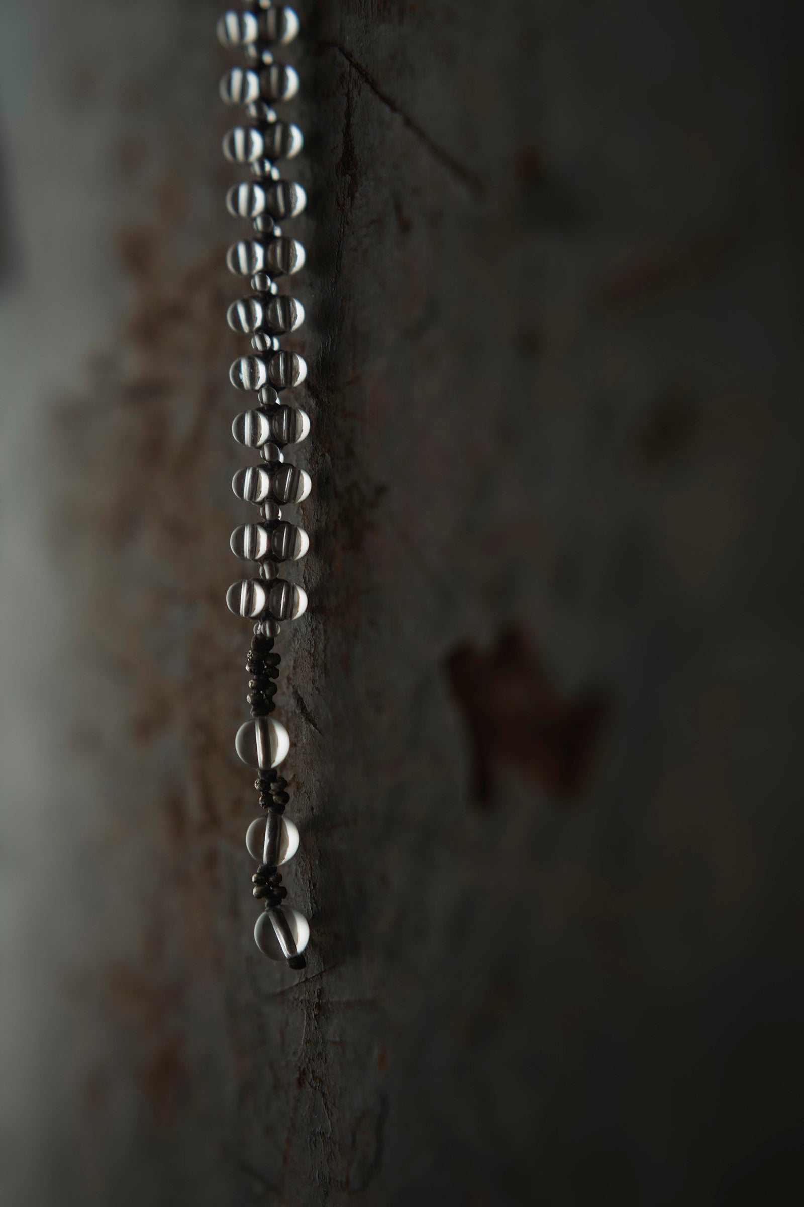 crystal beads necklace flat