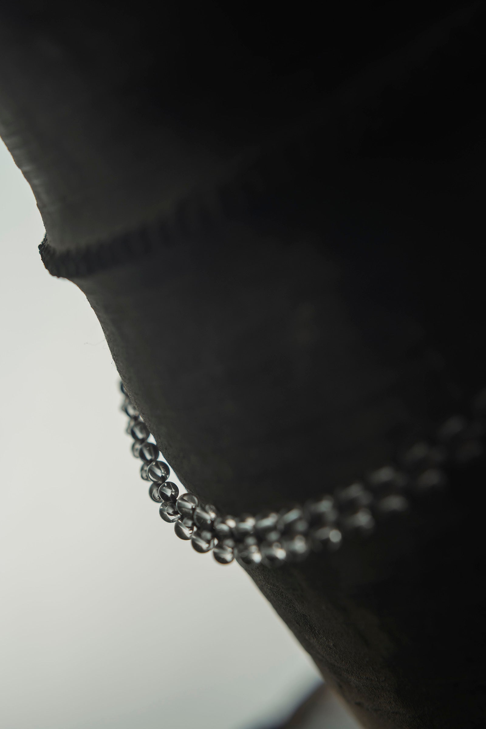 crystal beads necklace flat