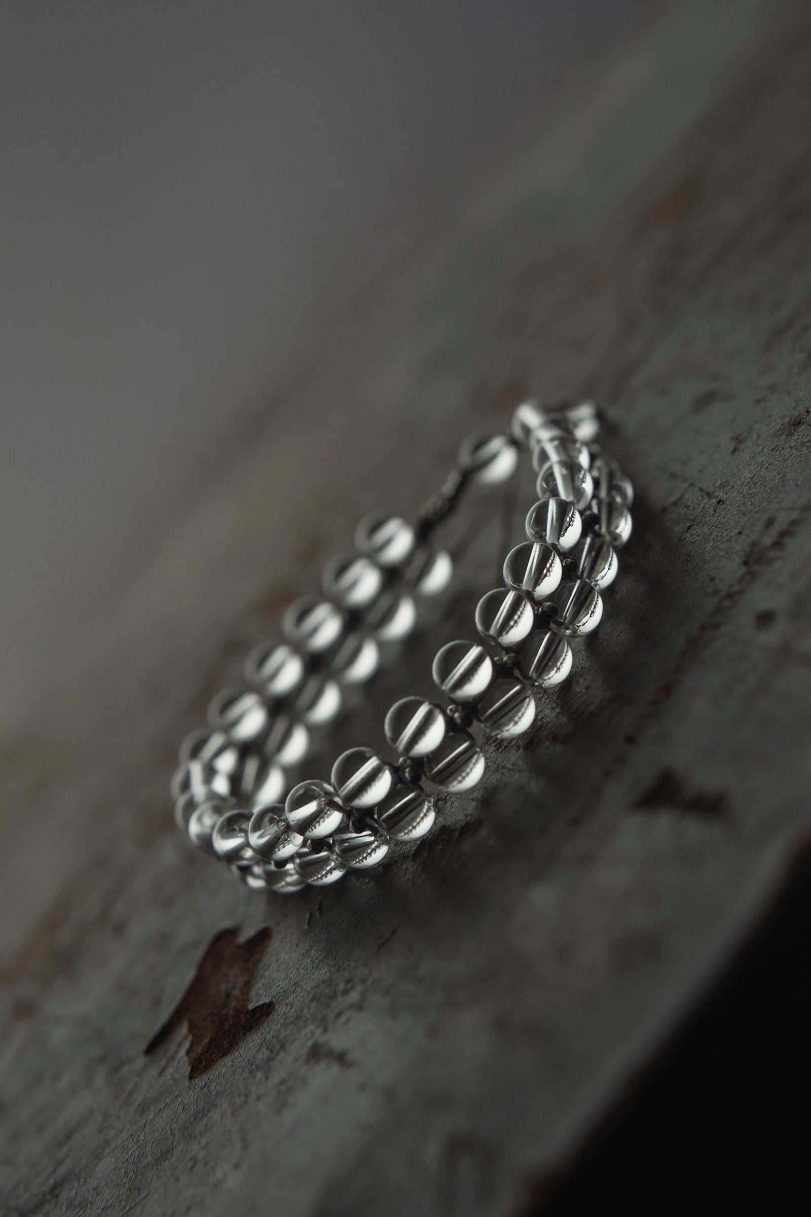 crystal beads bracelet flat