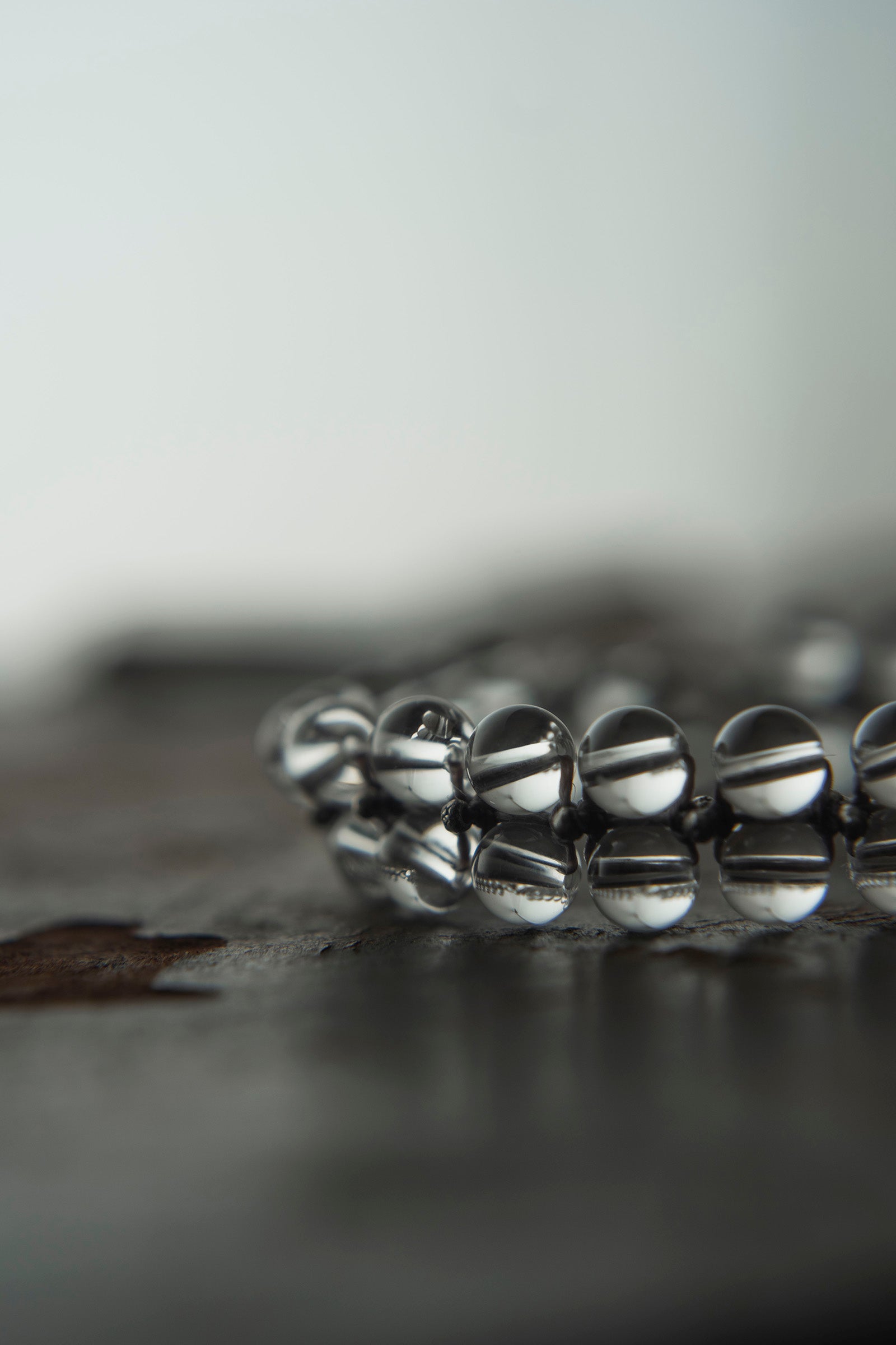 crystal beads bracelet flat