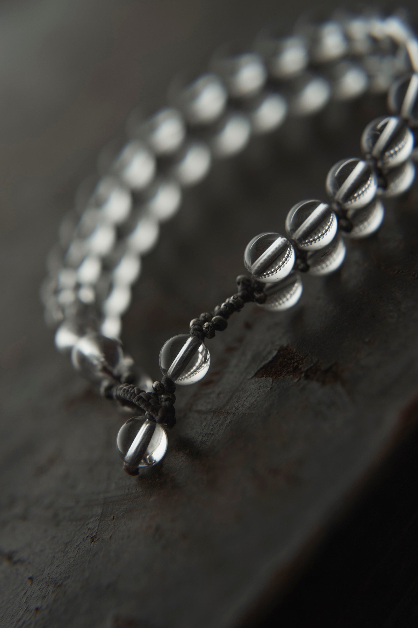 crystal beads bracelet flat