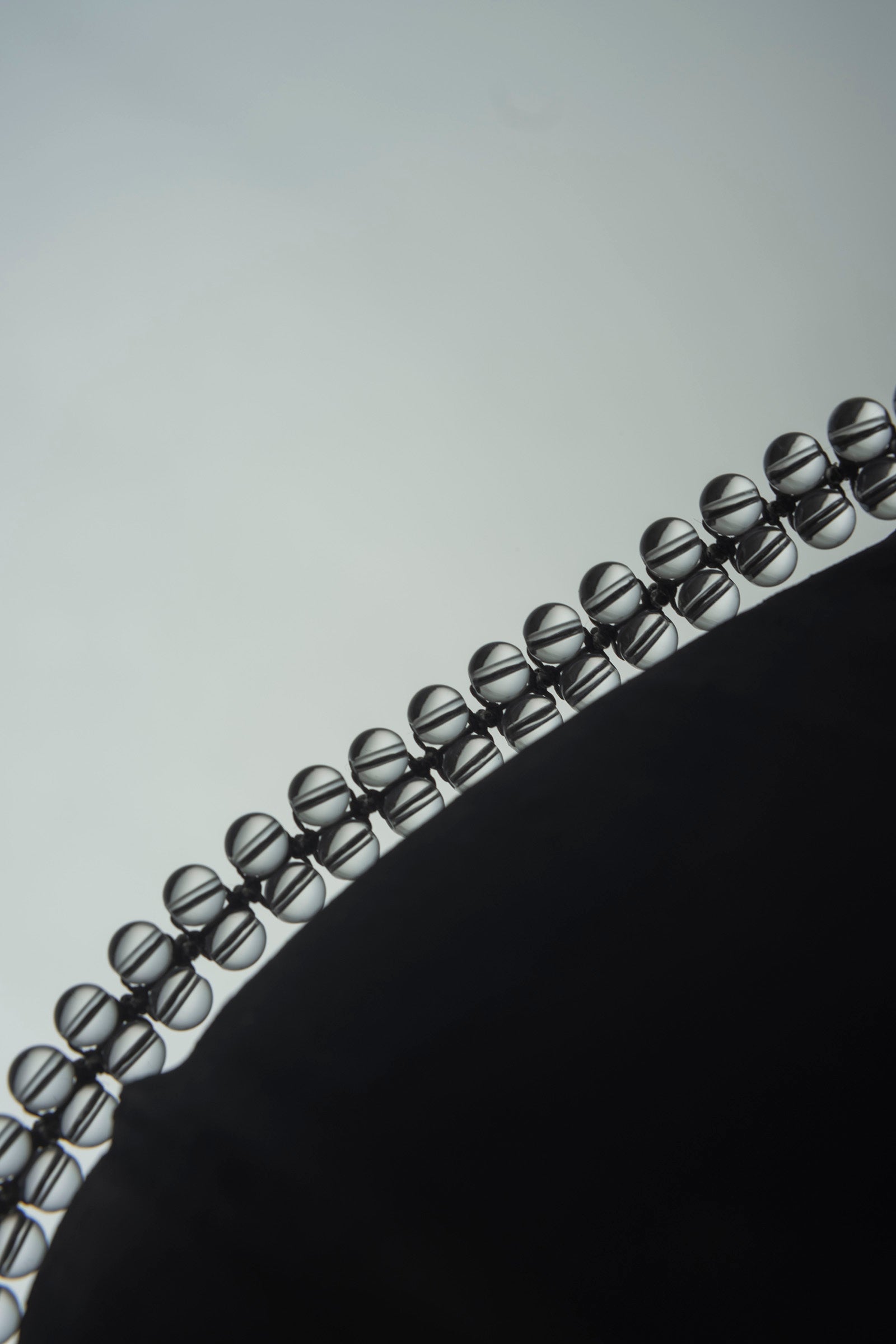 crystal beads bracelet flat